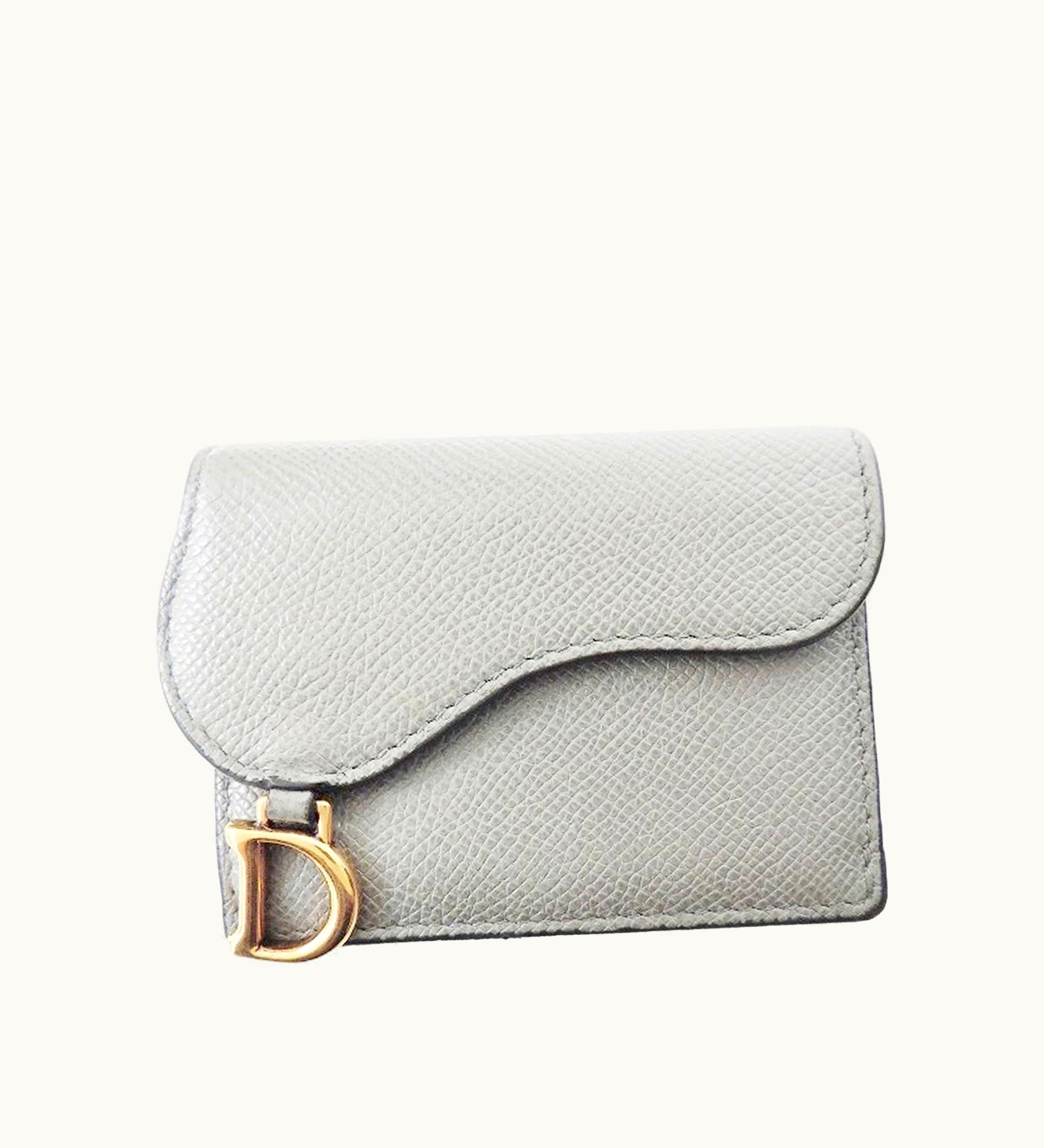 Dior Dior Saddle Leather Compact Wallet Small Wallets