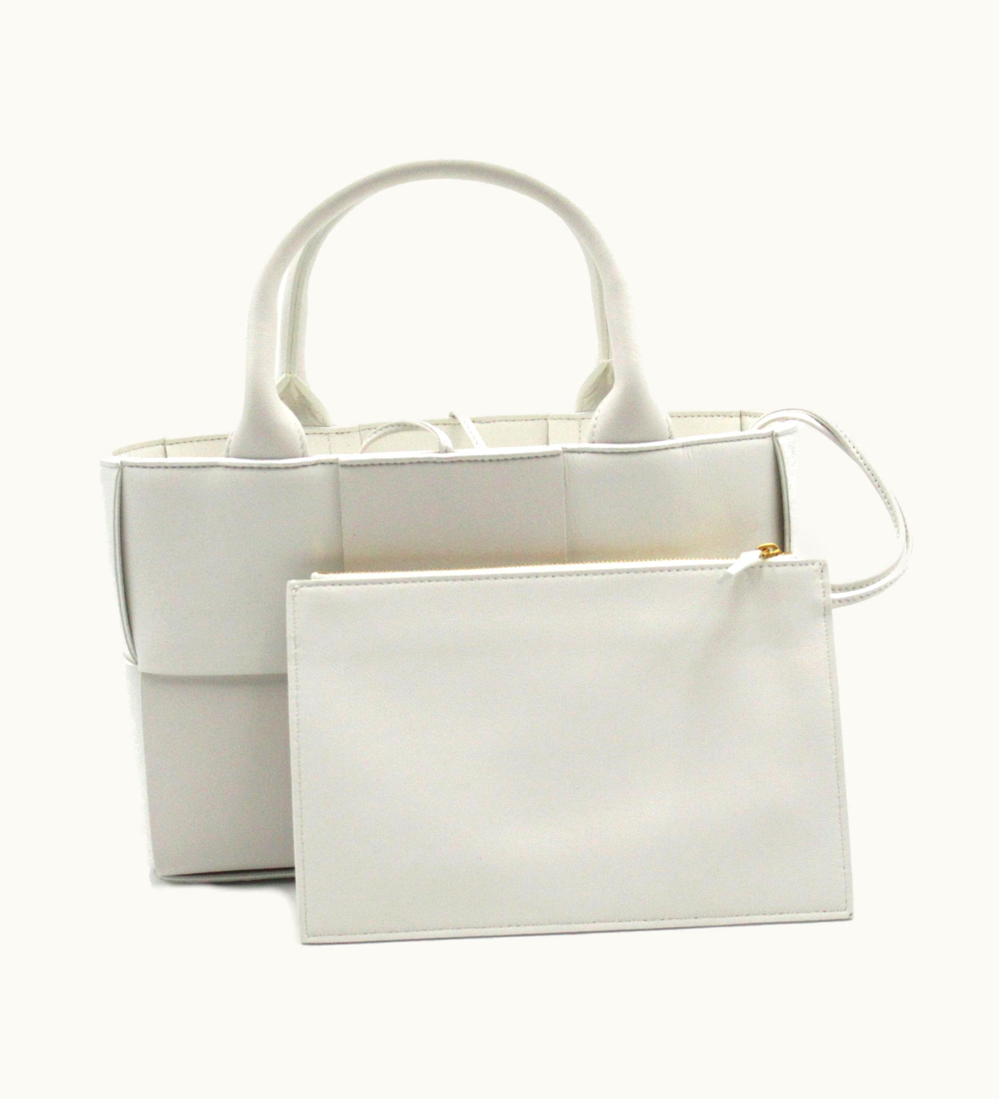 Bottega Veneta Bottega Veneta Mini Arco Tote Bag White Lambskin [Sheep Leather] 709337Vcqc29009