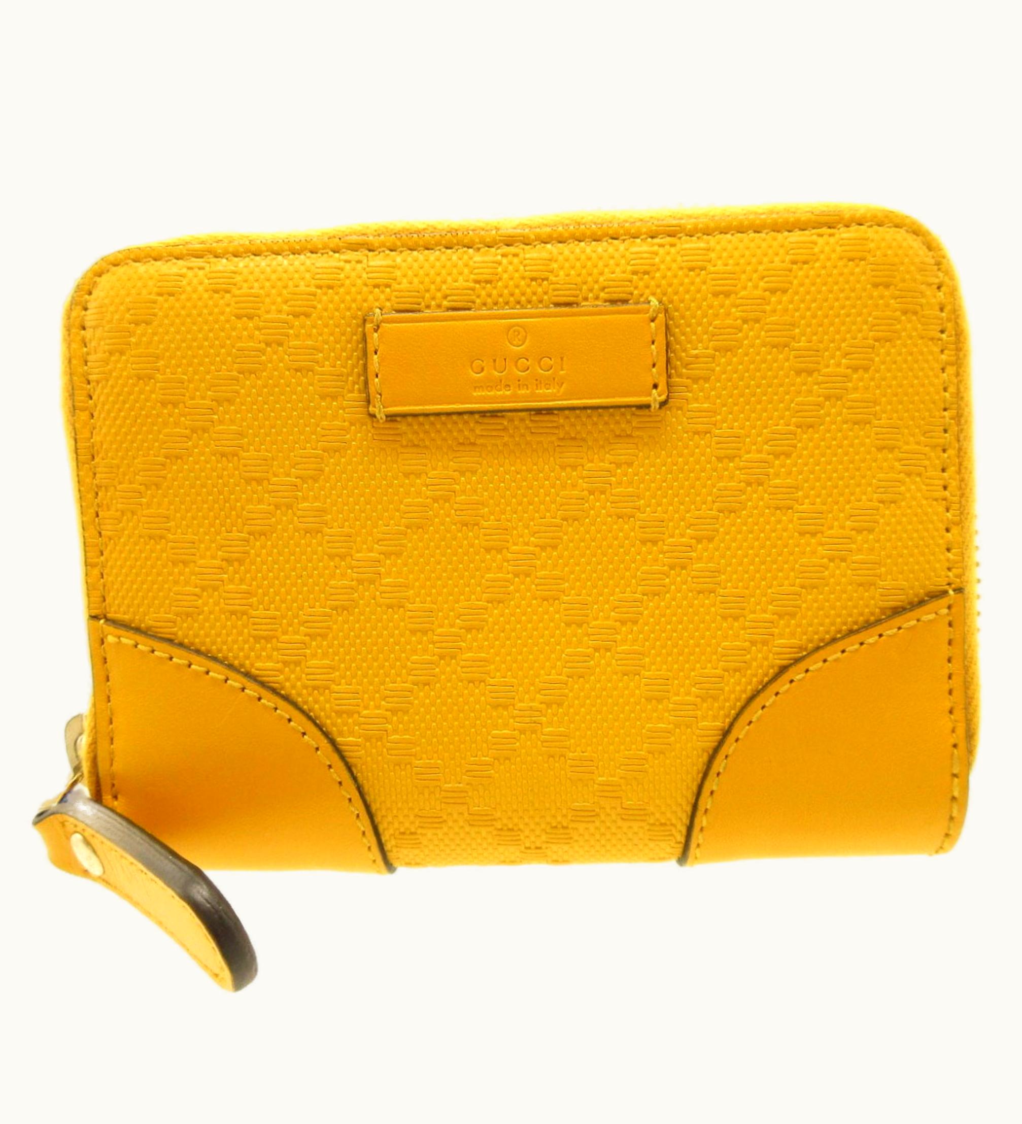 Gucci Gucci Tiamante 354495 Leather Yellow Coin Case Card