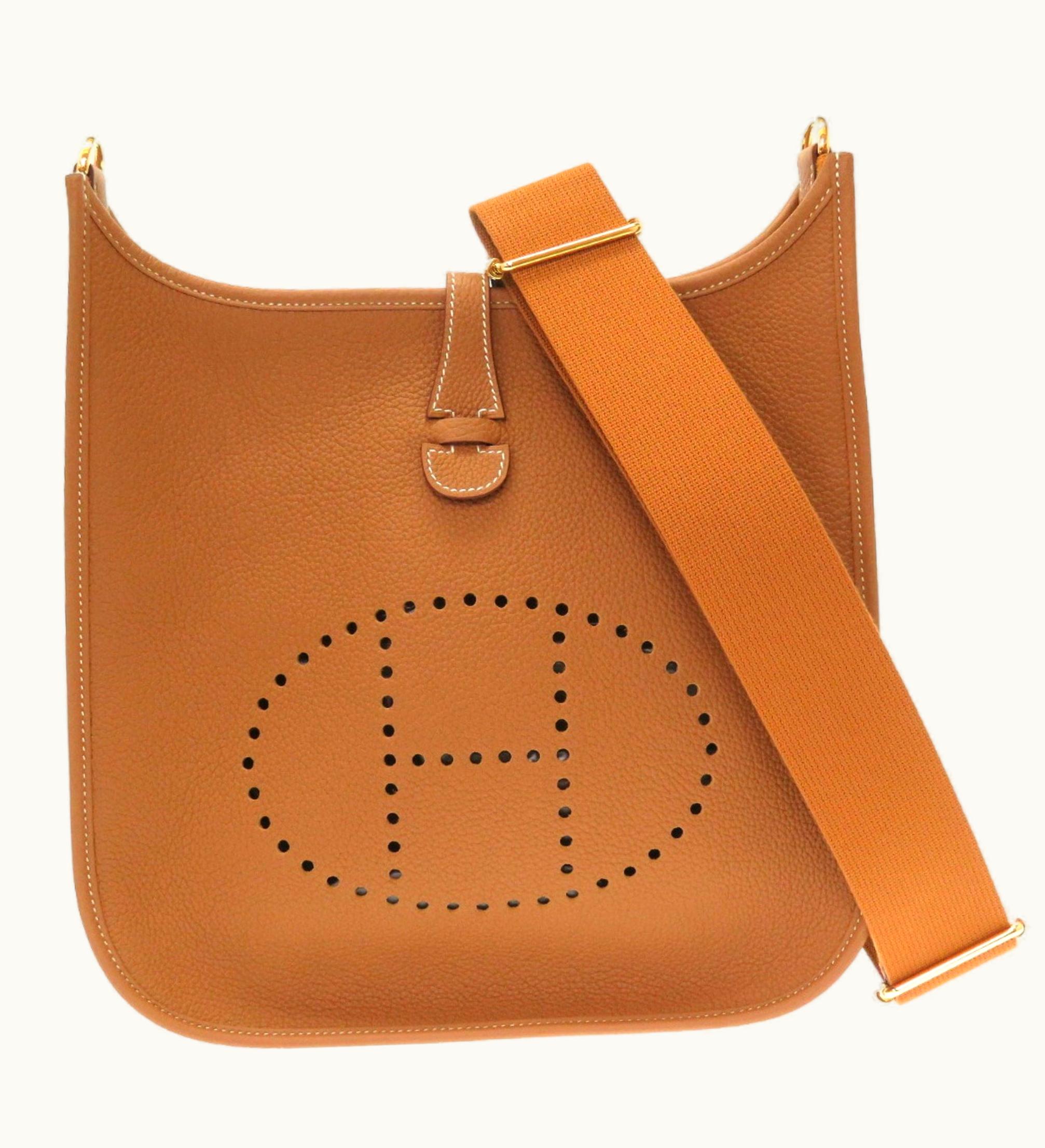 Hermès Hermès Evelyne 3 29 PM Taurillon Clemence Gold U Engraved () Shoulder Bag Brown