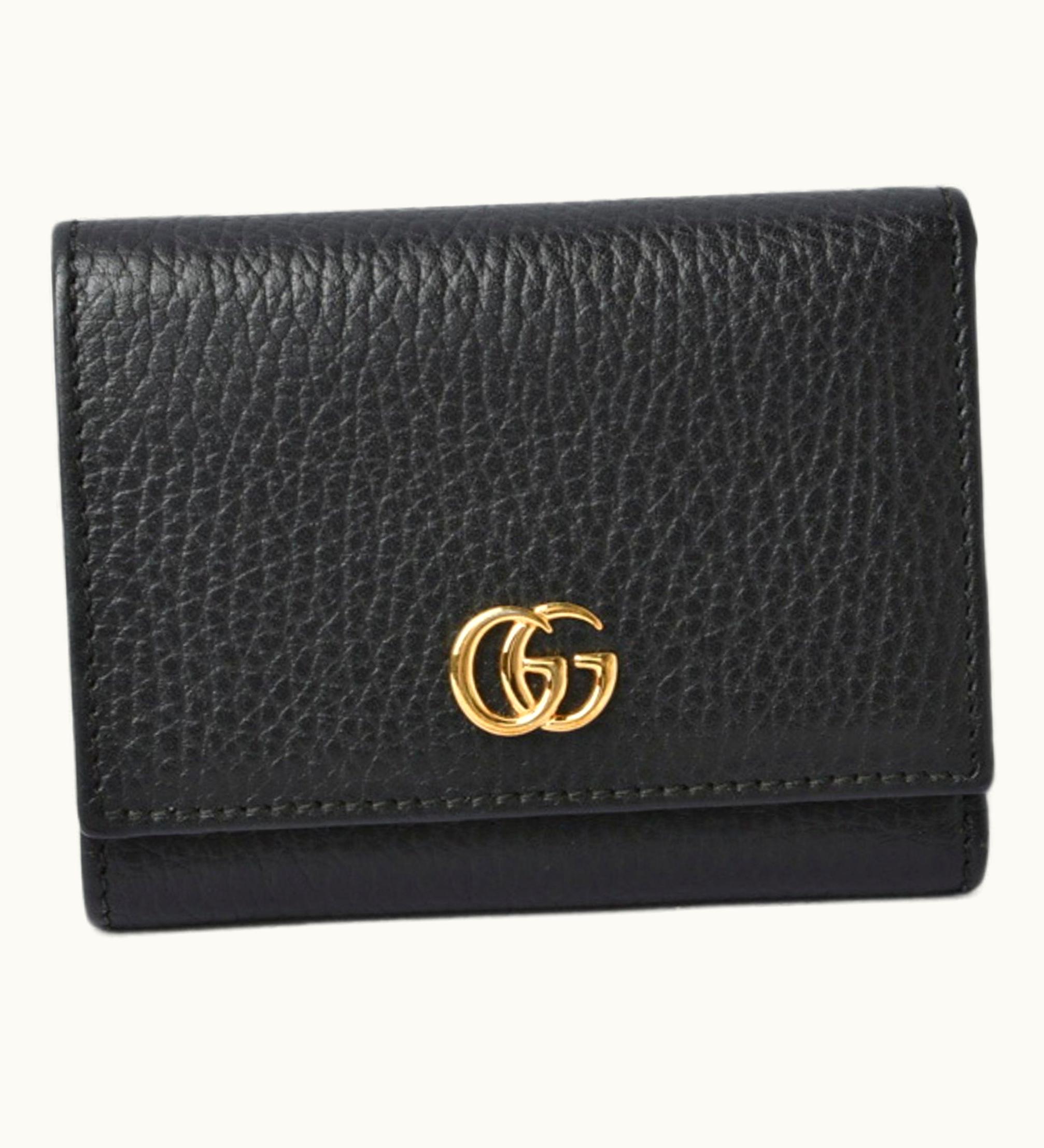 Gucci Gucci Mini Wallet / Tri-Fold Gucci Fold 474746 Petite Marmont Petit Marmont Black