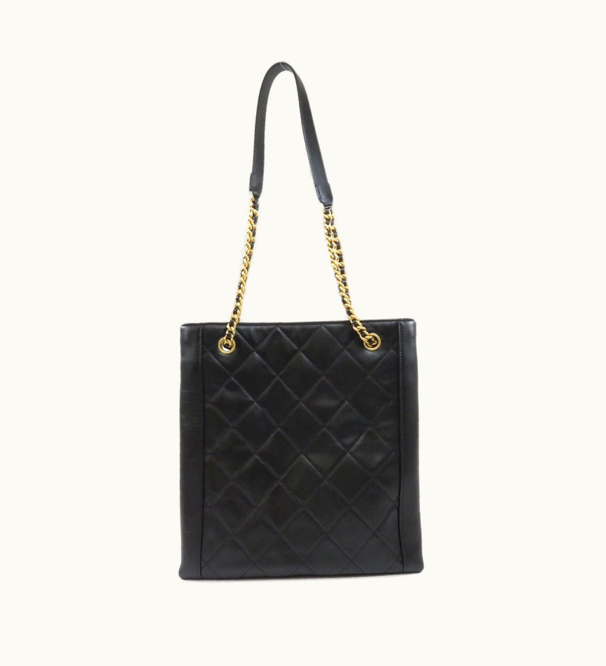 Chanel Chanel Coco Mark Matelasse Chain Bag Tote Black