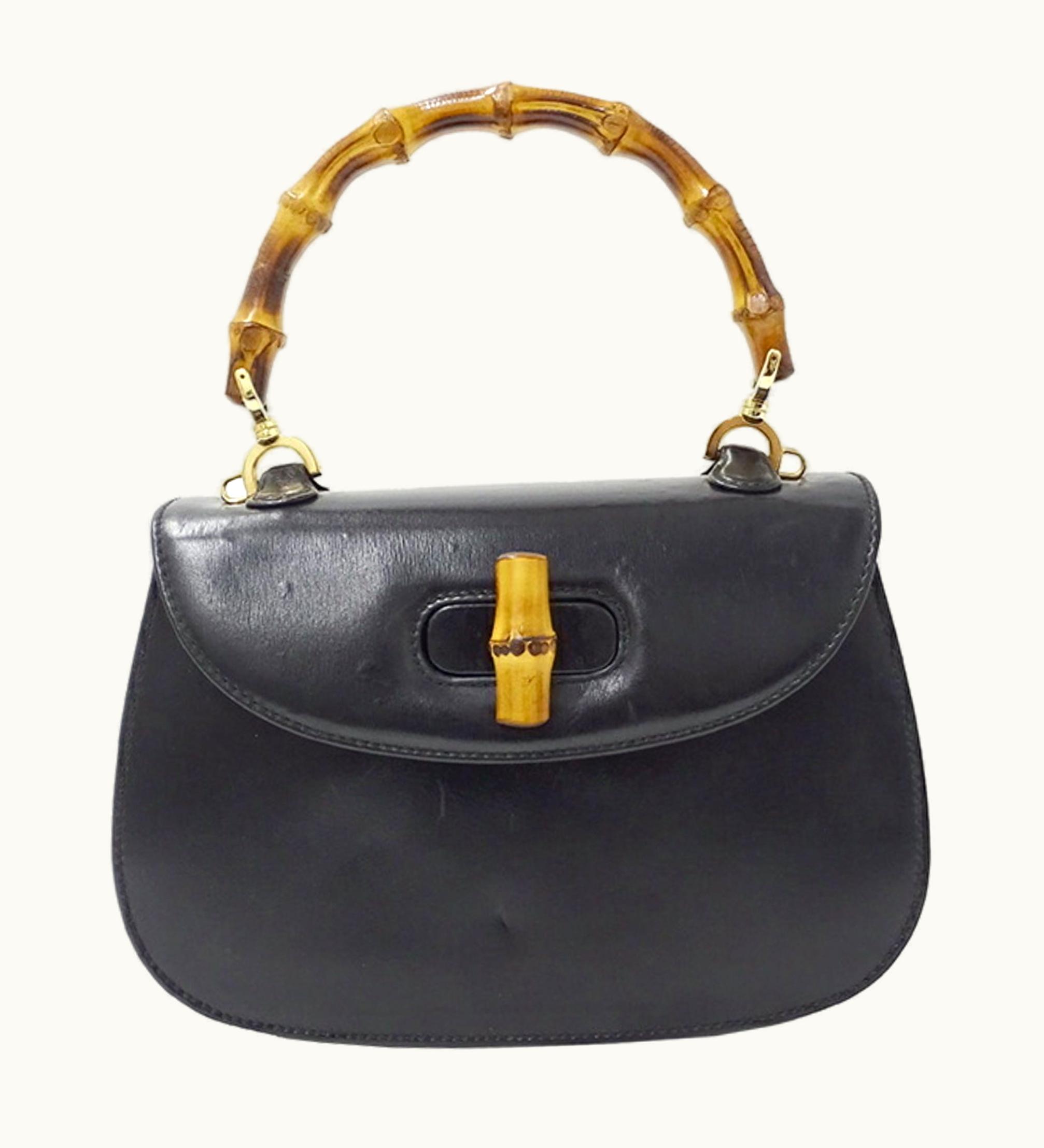Gucci Gucci Bag Women's Bamboo Handbag Shoulder 2Way Leather Black 000 2046 0188