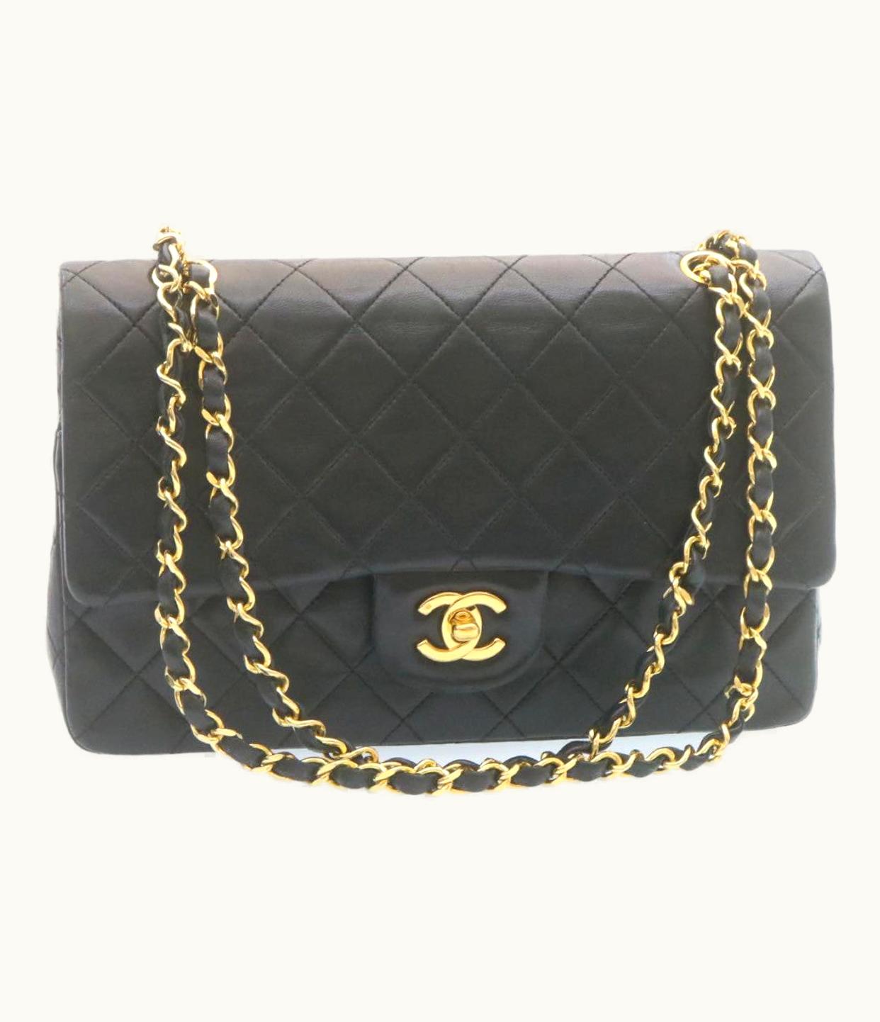 Chanel Chanel Classic Matelasse 25 Chain Flap Shoulder Bag Lamb Skin Black