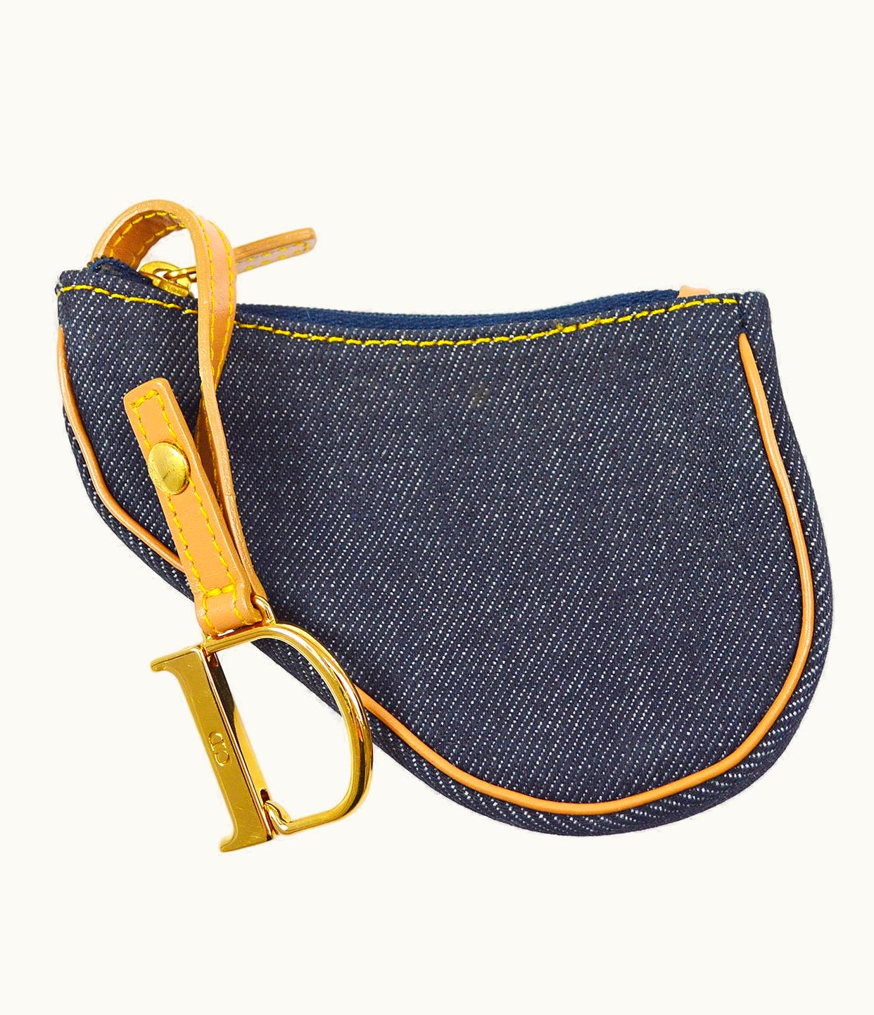 Dior Dior Christian Dior 2001 Denim Saddle Key Case 70747