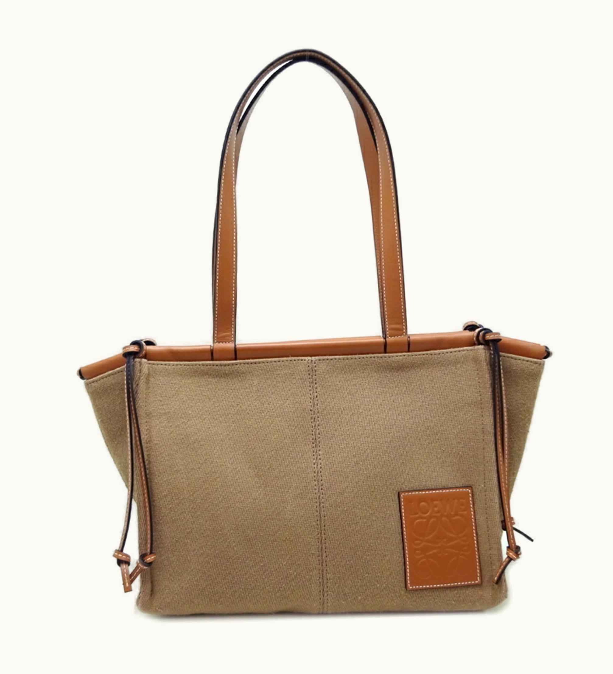Loewe Loewe Cushion Tote Women's Shoulder Bag 330.02Aa93 Canvas Brown