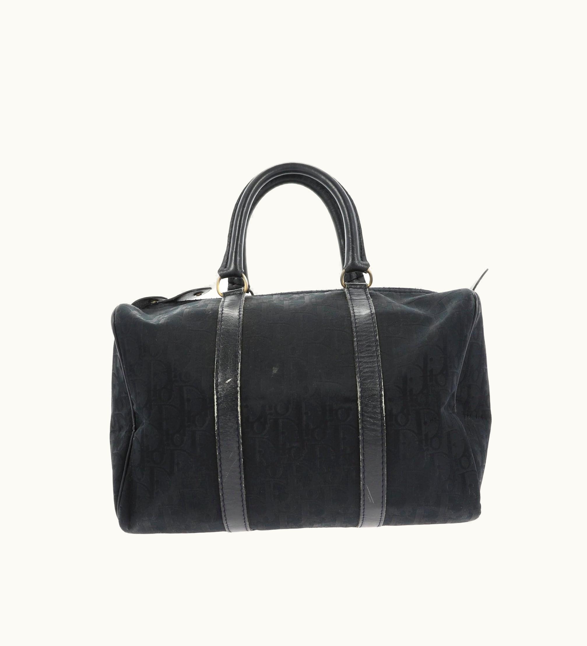 Dior Christian Dior Bowling Handbag Dark Blue Fabric