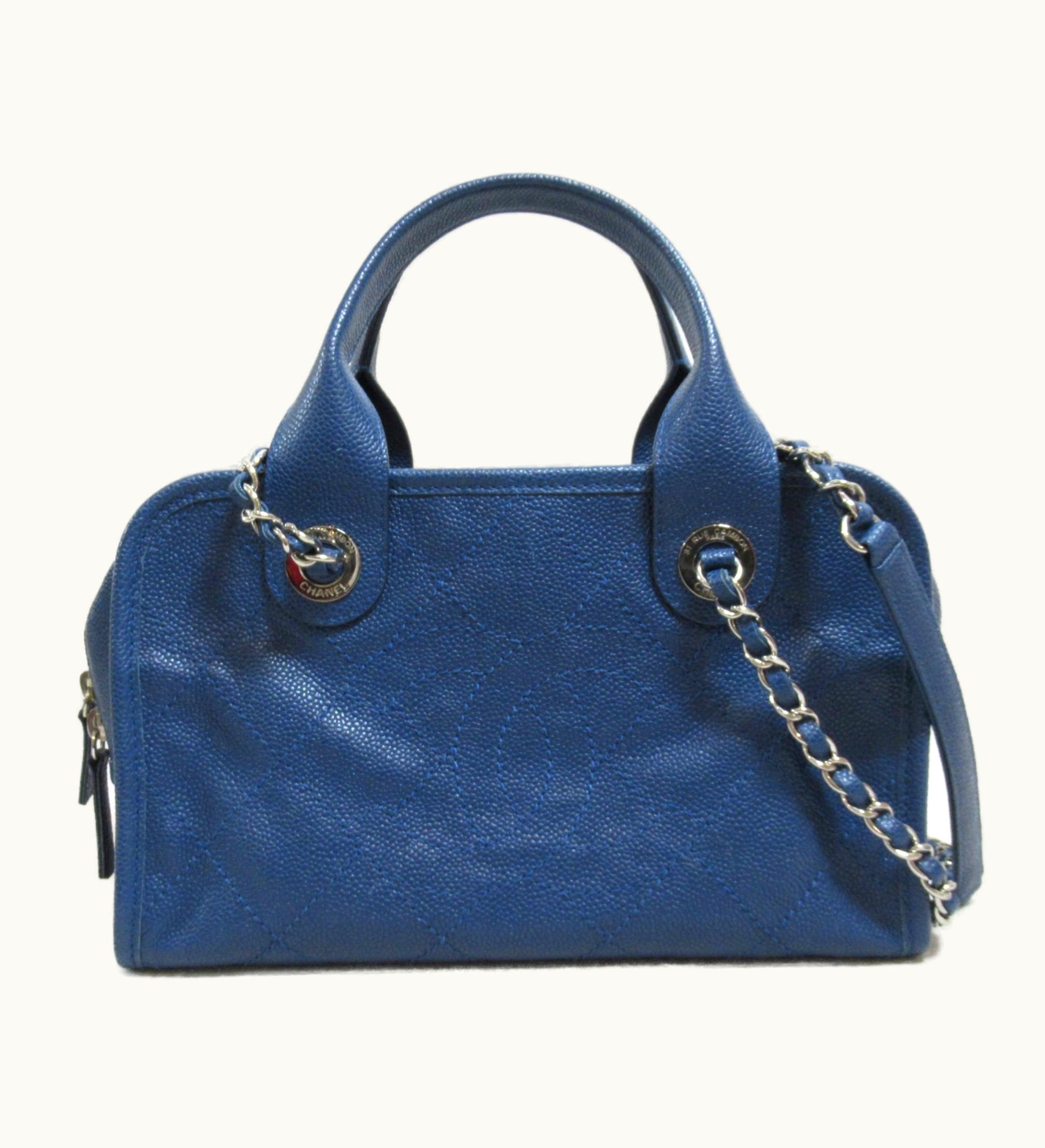 Chanel Chanel 2Wayshoulder Bag Blue Caviar Skin [Grained Calf]