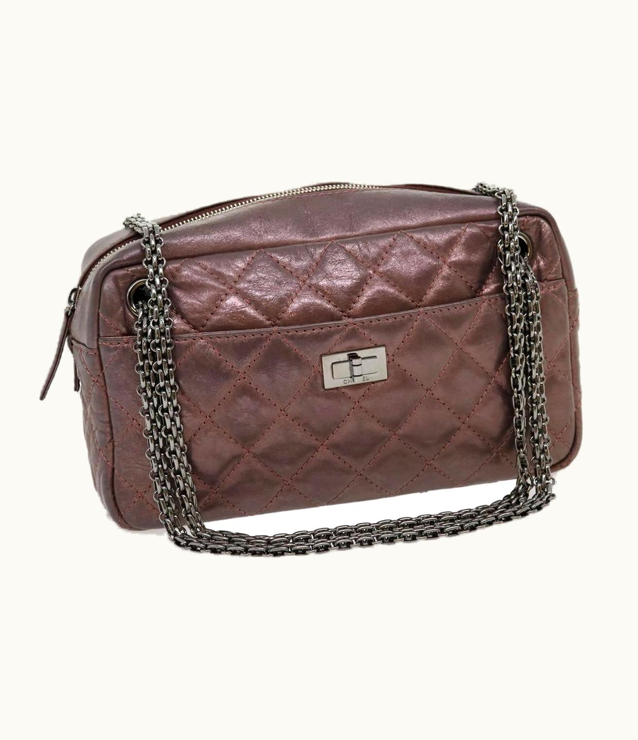 Chanel Chanel Matelasse Chain Shoulder Bag Lamb Skin Purple CC
