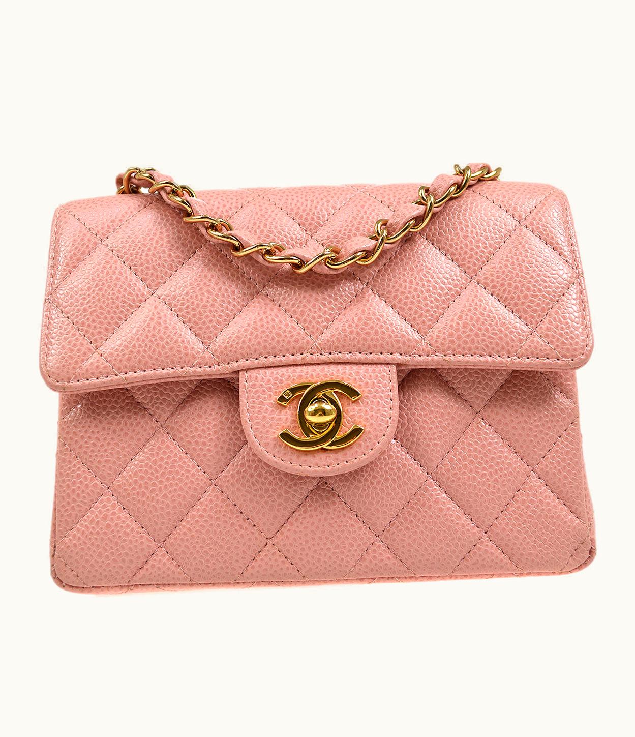 Chanel Chanel 2003-2004 Classic Square Flap 17 Pink Caviar 73586
