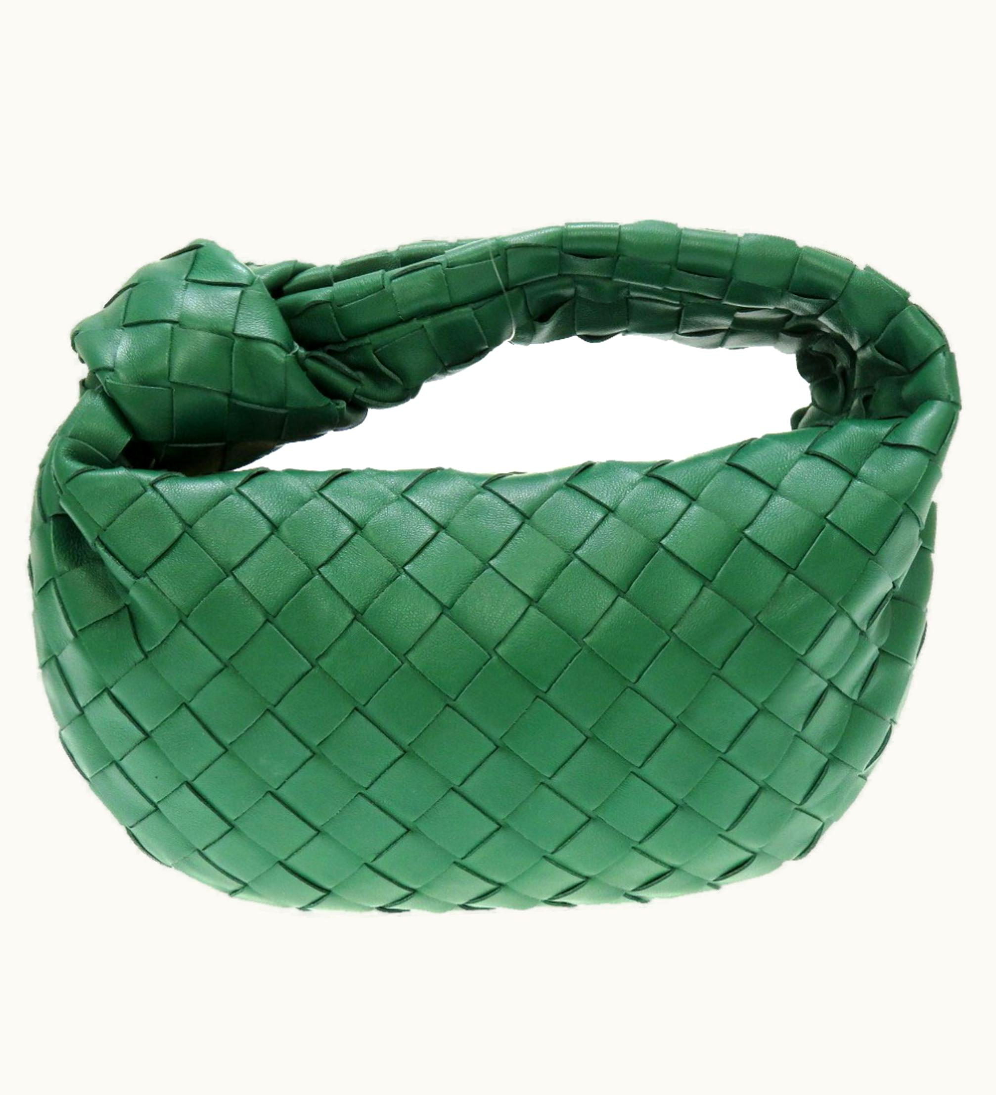 Bottega Veneta Bottega Veneta Jodie Leather Green Handbag 0112 Bottegaveneta