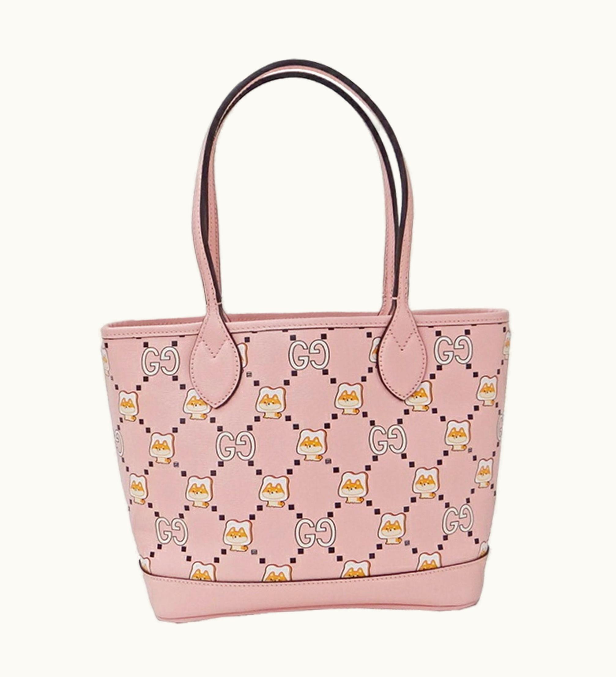 Gucci Gucci Bag Women's Tote Leather Pikarar Pink 726762 Animal