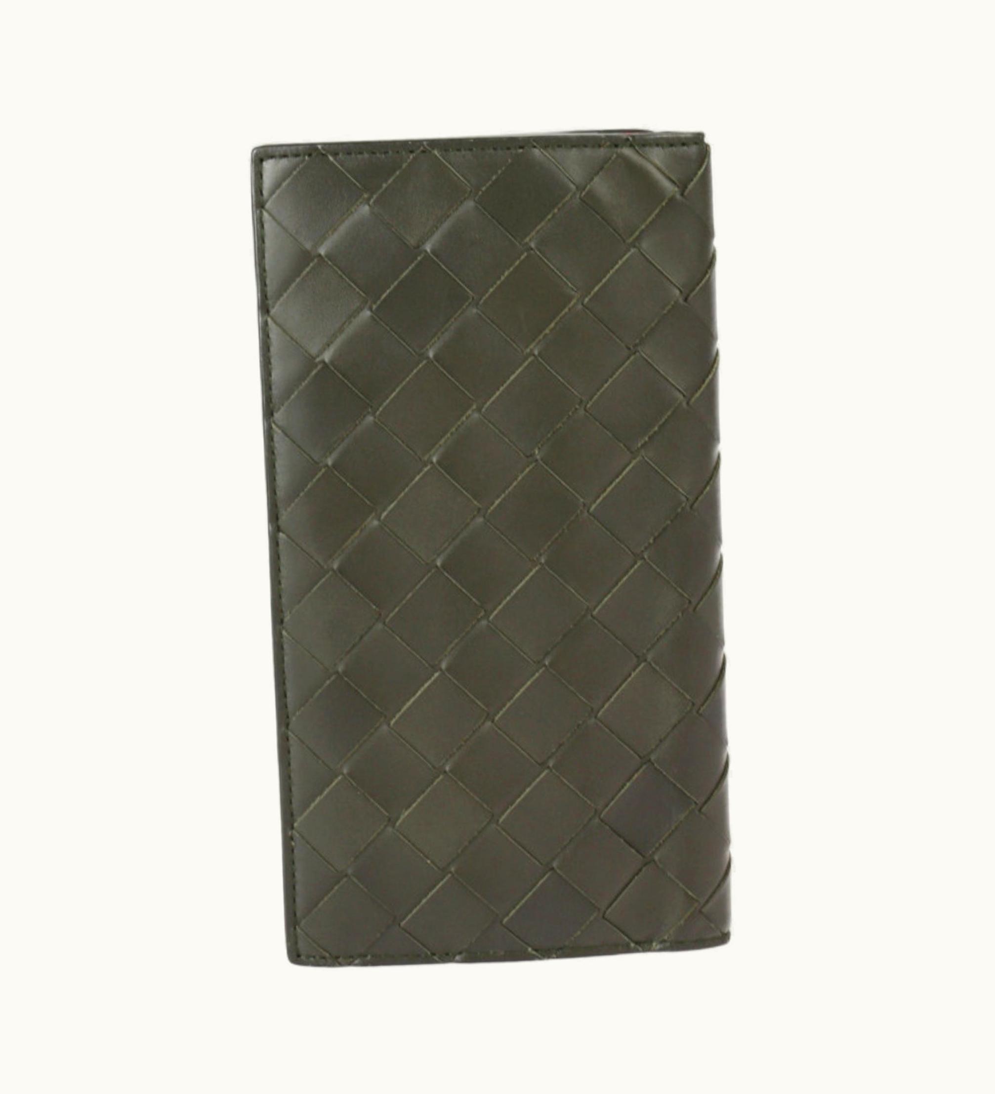 Bottega Veneta Bottega Veneta Intrecciato Bi-Fold Wallet 635567 Leather Black Pink Bill Compartment Long