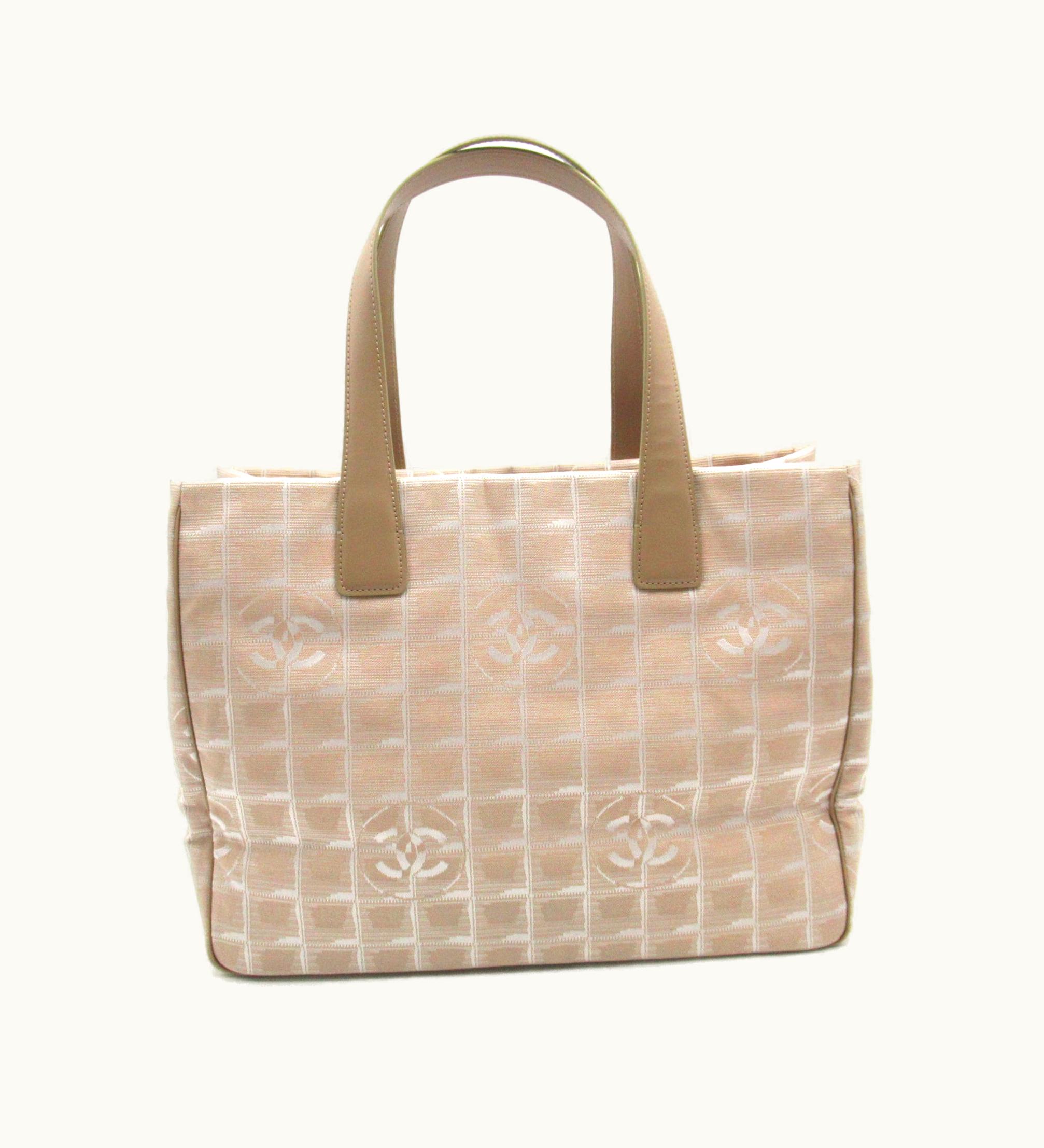 Chanel Chanel New Travel Line Tote MM Beige Nylon