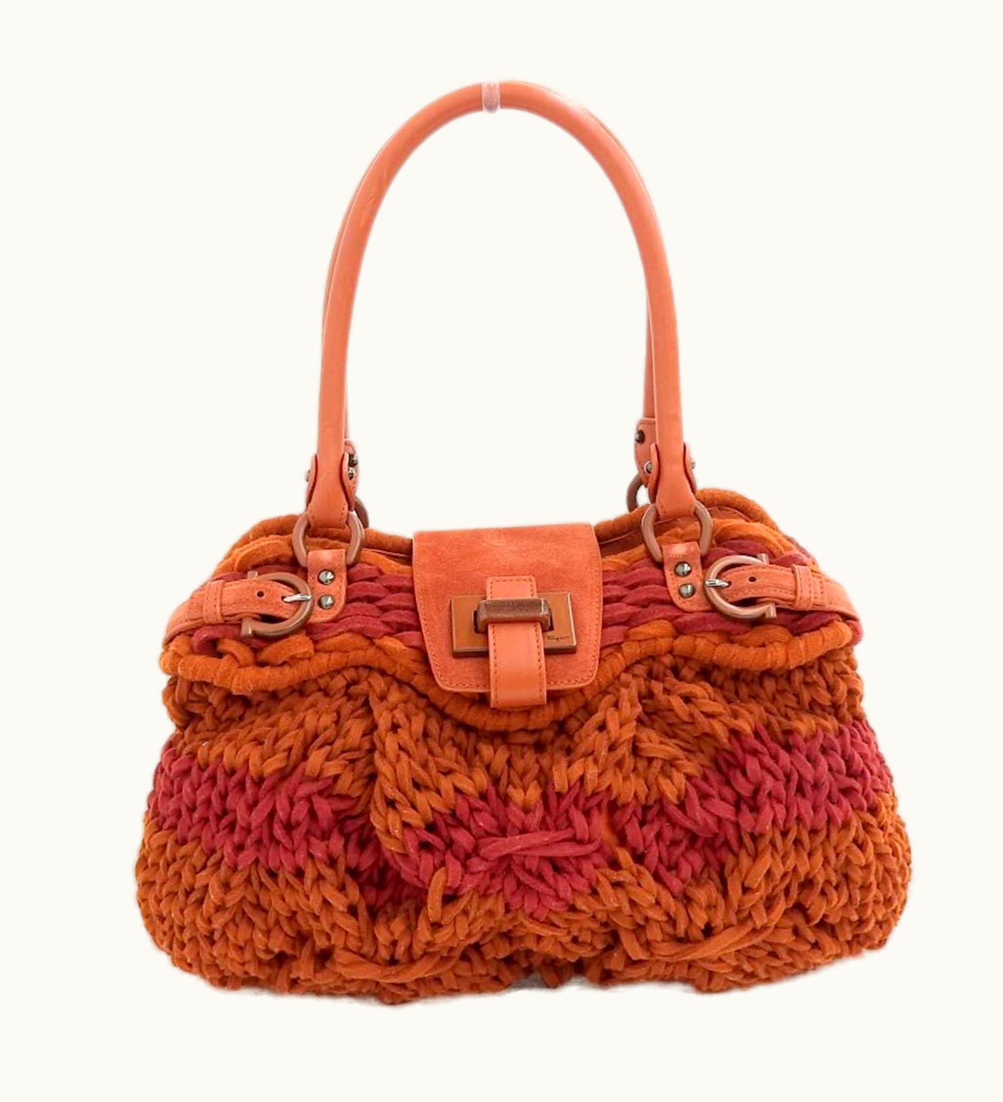 Salvatore Ferragamo Salvatore Ferragamo Braided Handbag Ez 21 A348