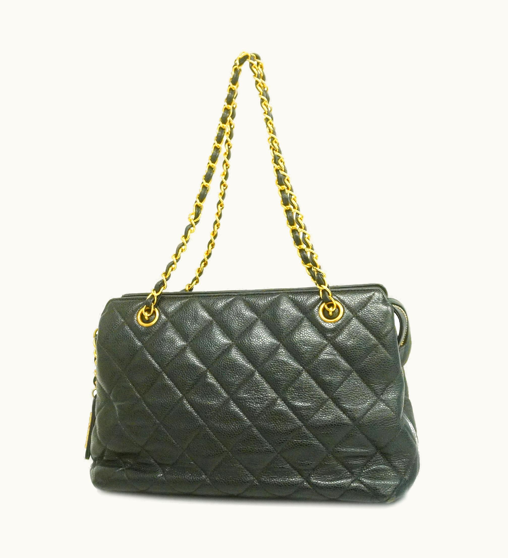 Chanel Chanel Matelasse Chain Shoulder Caviar Leather Shoulder Bag Black
