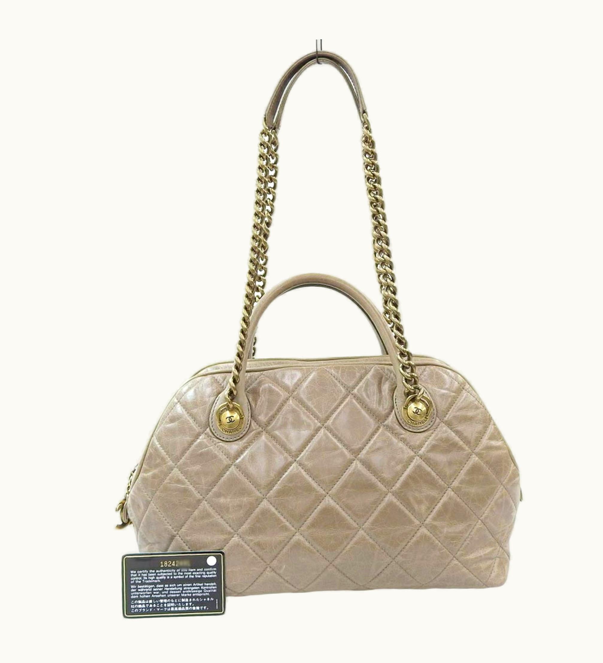 Chanel Chanel Matelasse Here Mark Logo 2Way Bag Leather Tea Boutique Seal (2013.08.02Kt) 18Th Series