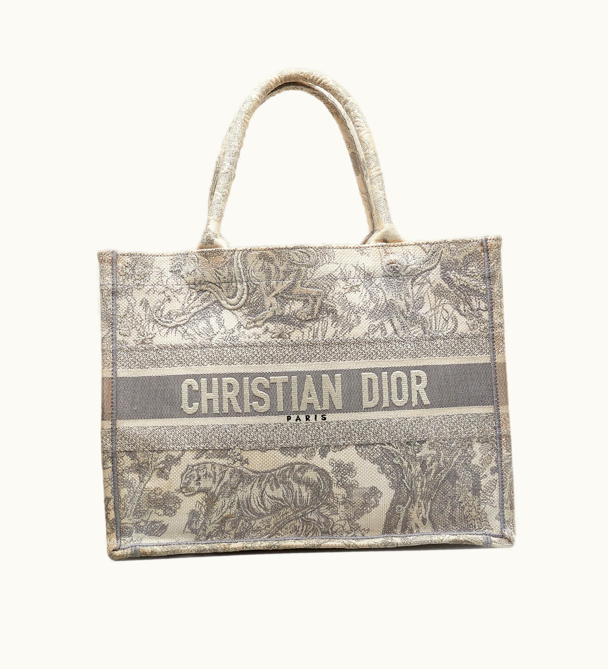 Dior Dior Toile de Jouy Book Tote Medium Tote Bag Black