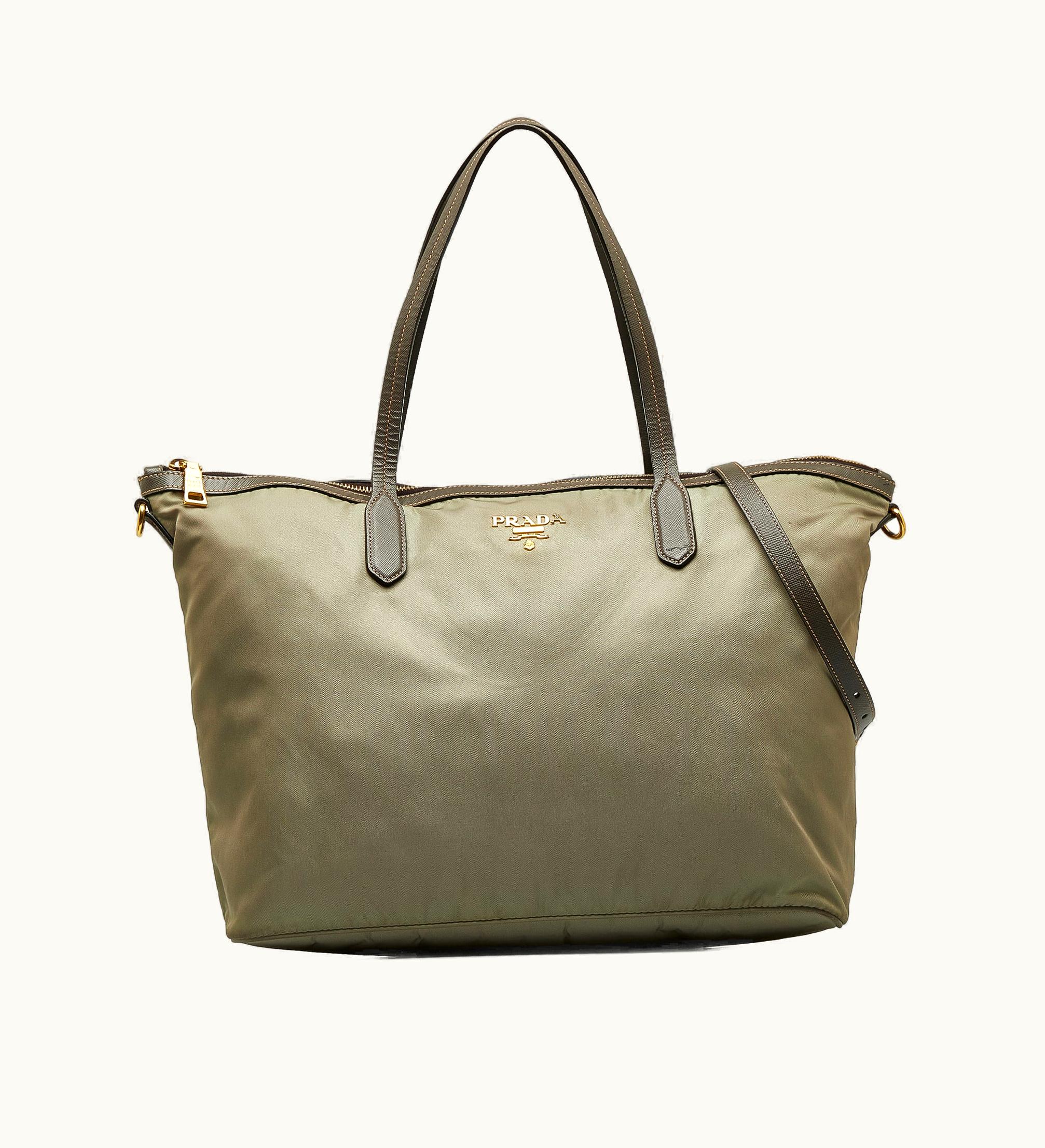 Prada Prada Tessuto Satchel Nylon Top Zip Closure Black