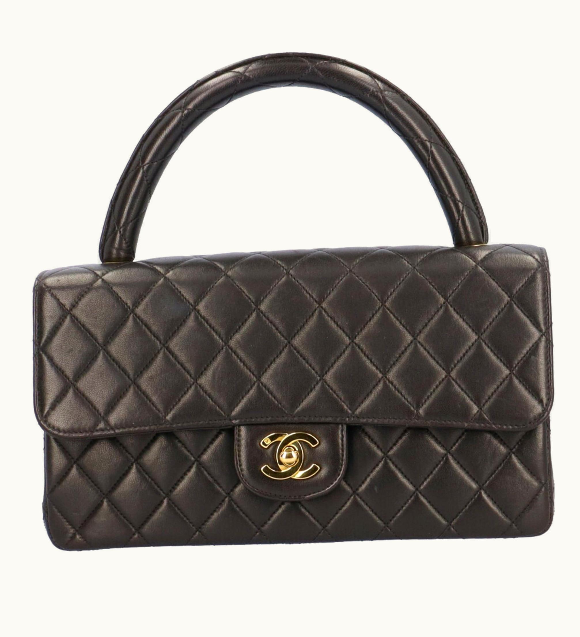 Chanel Chanel Bag Cocomark Matelasse Handbag Lambskin Black Women's