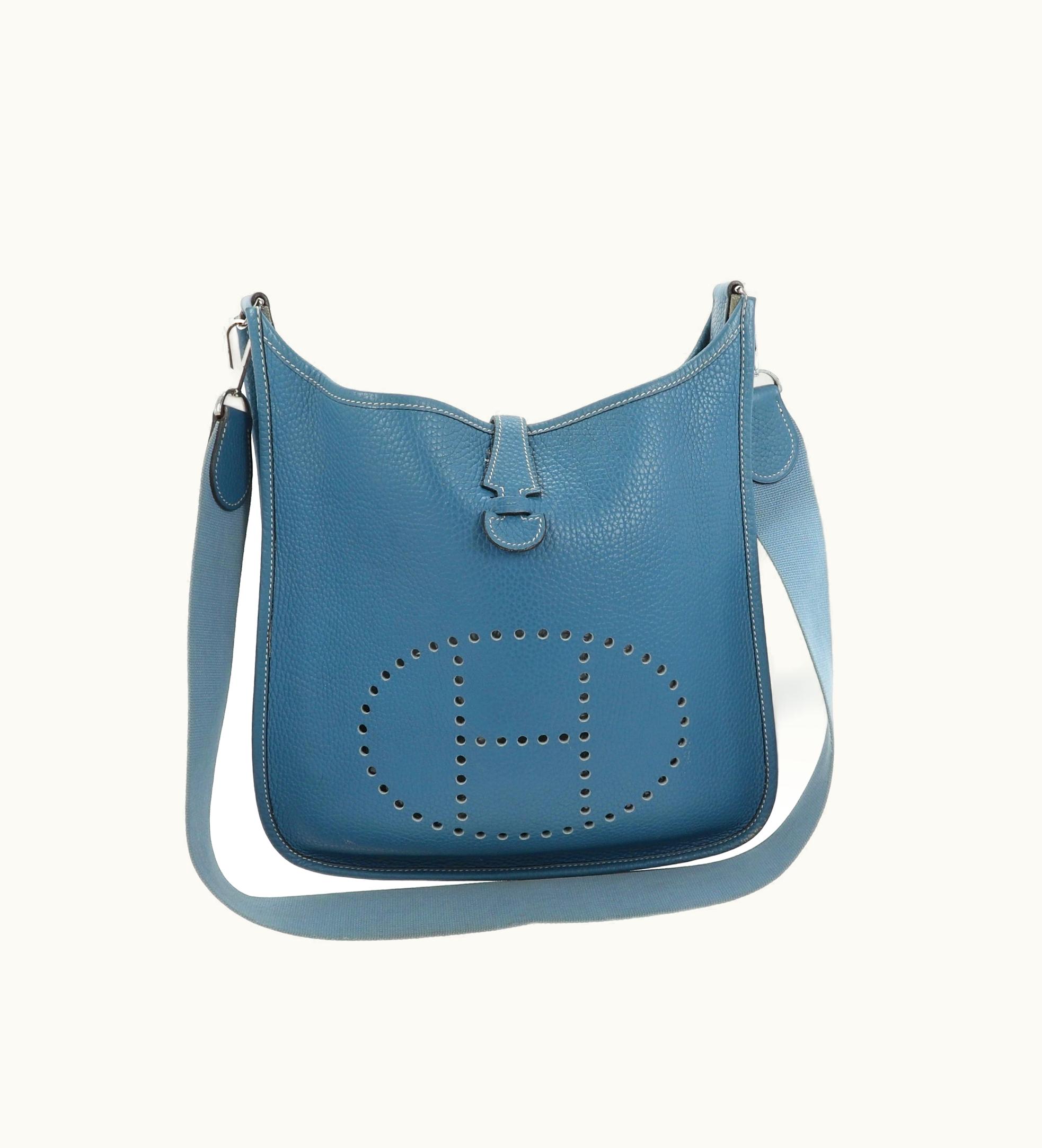 Hermès Hermès Evelyne I Shoulder Bag In Blue Leather