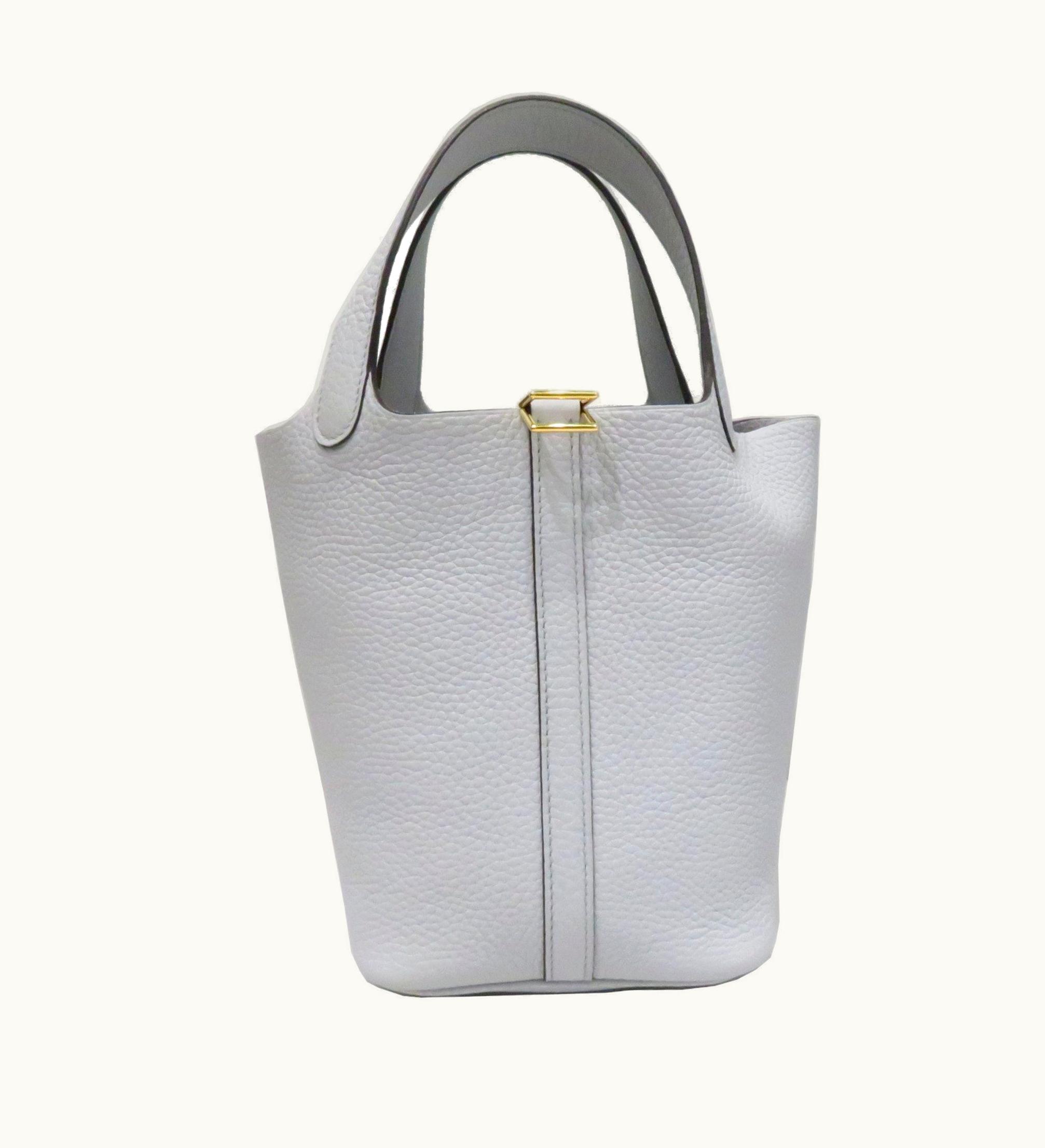Hermès Hermès Picotin PM Handbag Tote Bag Blue Pale [G Bracket] Taurillon U Engraved Women's Men's