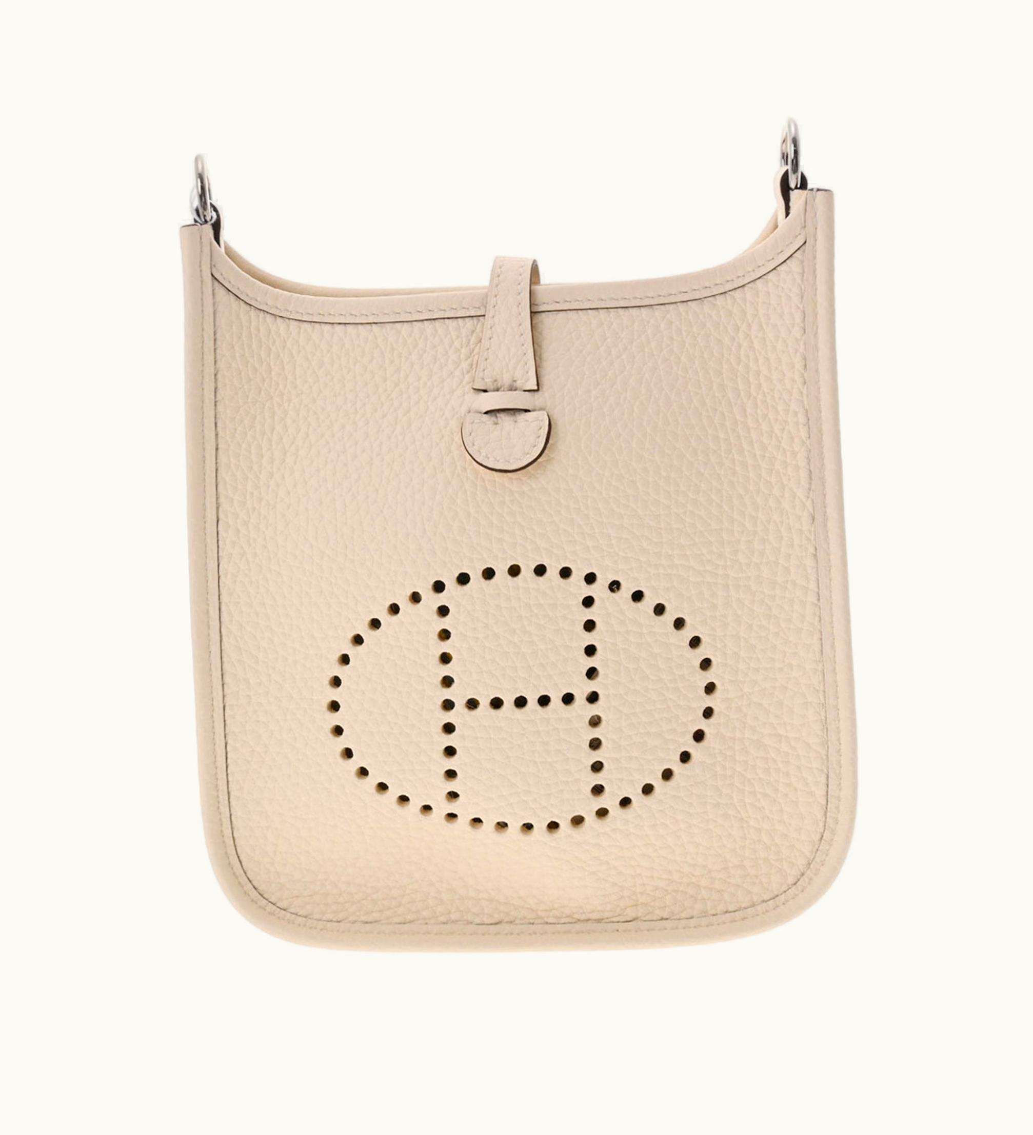 Hermès Hermès Evelyne Tpm Nata Palladium Hardware U Stamp [Around 2022] Women's Taurillon Clemence Shoulder Bag