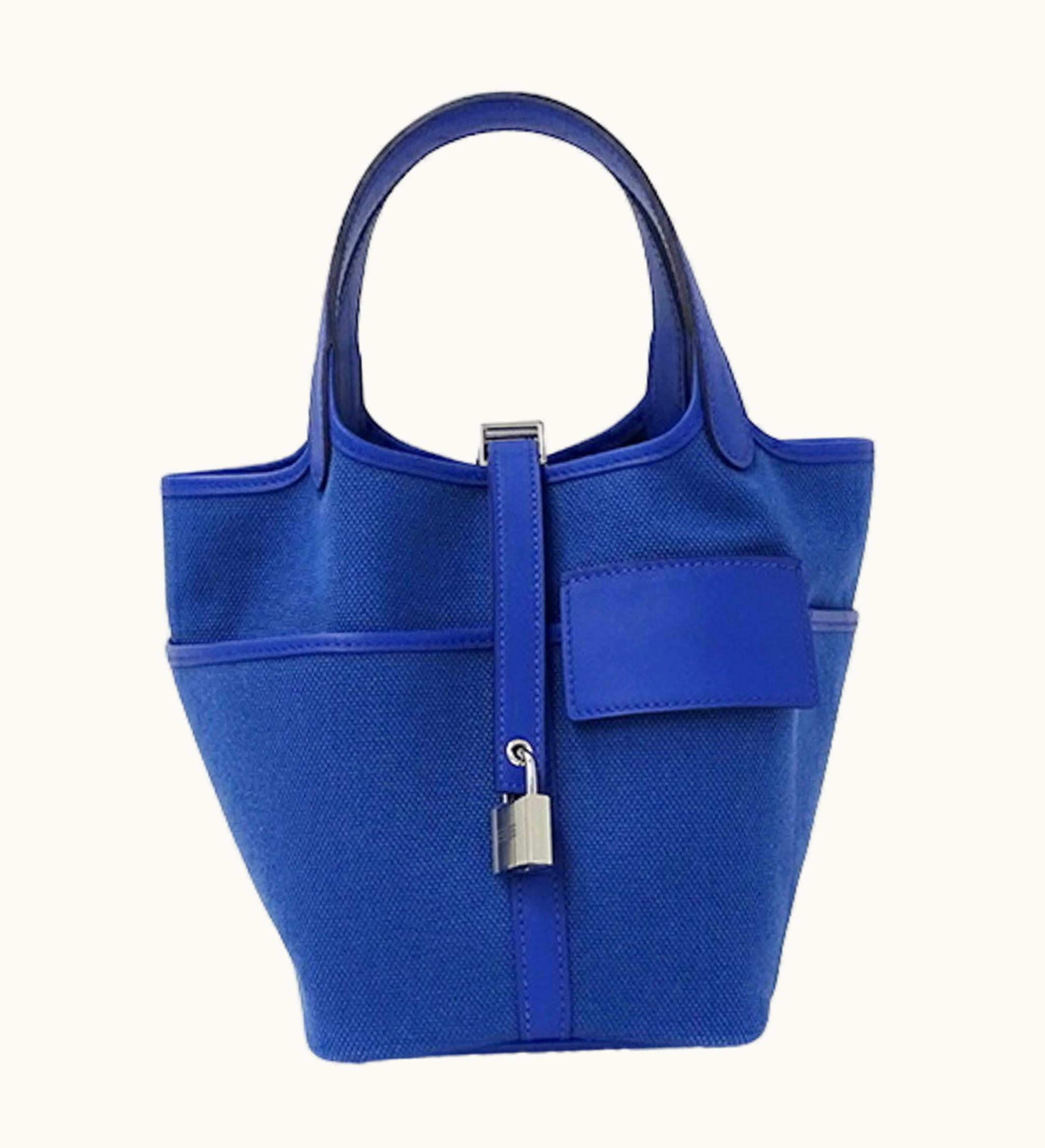 Hermès Hermès Picotin Lock Cargo PM Swift Towar Goelan Blue Royale Bag Women's Handbag Tote U Engraved