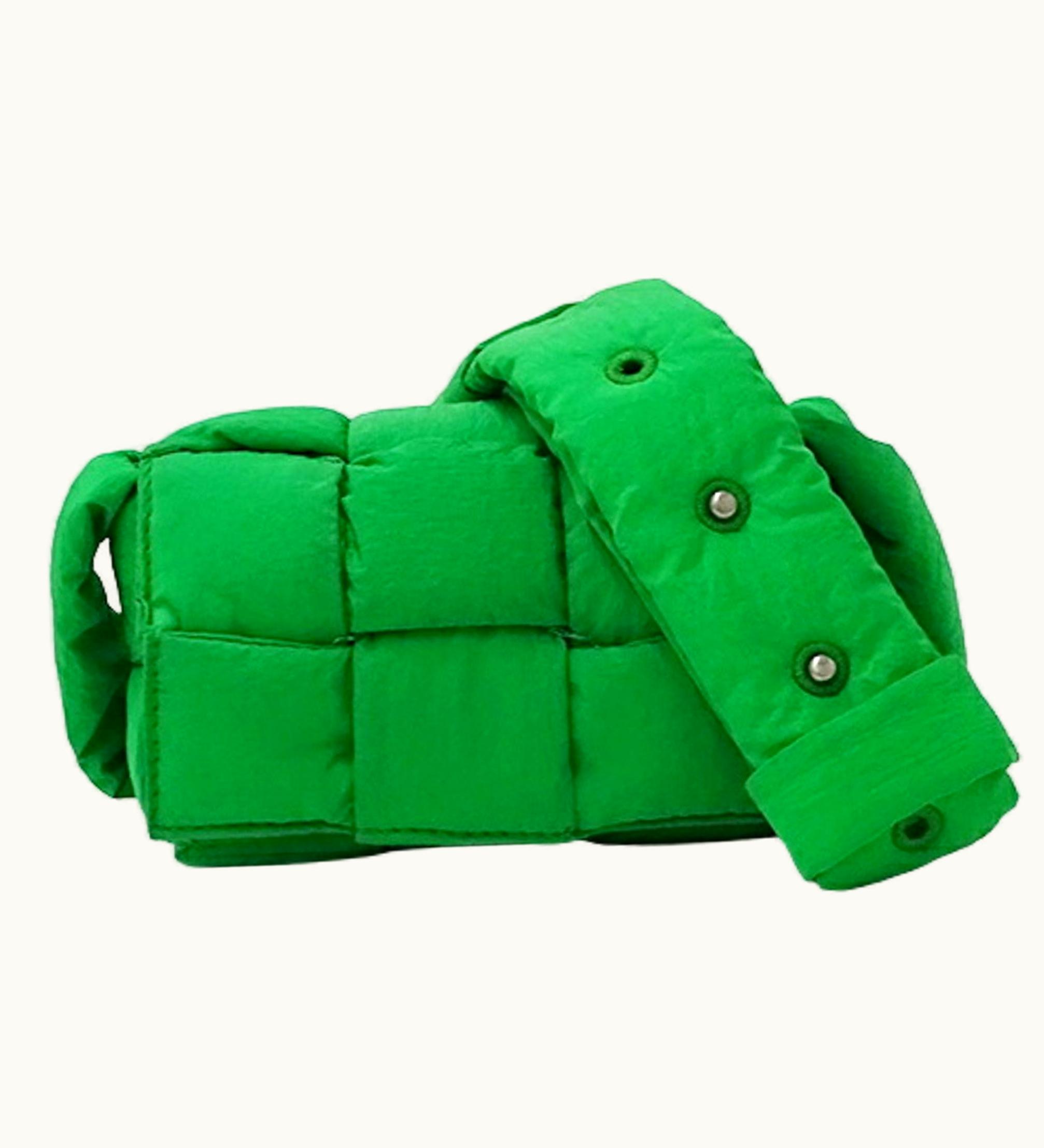 Bottega Veneta Bottega Veneta Bottegaveneta Bag Women's Shoulder Nylon Candy Padded Tech Cassette Back Paraquito Green Micro