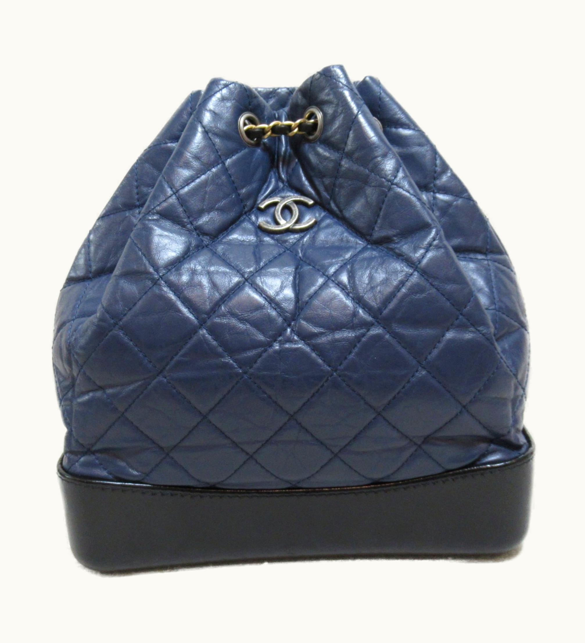 Chanel Chanel Gabriel Small Bag Pack Navy Black Calfskin [Cowhide] A94485