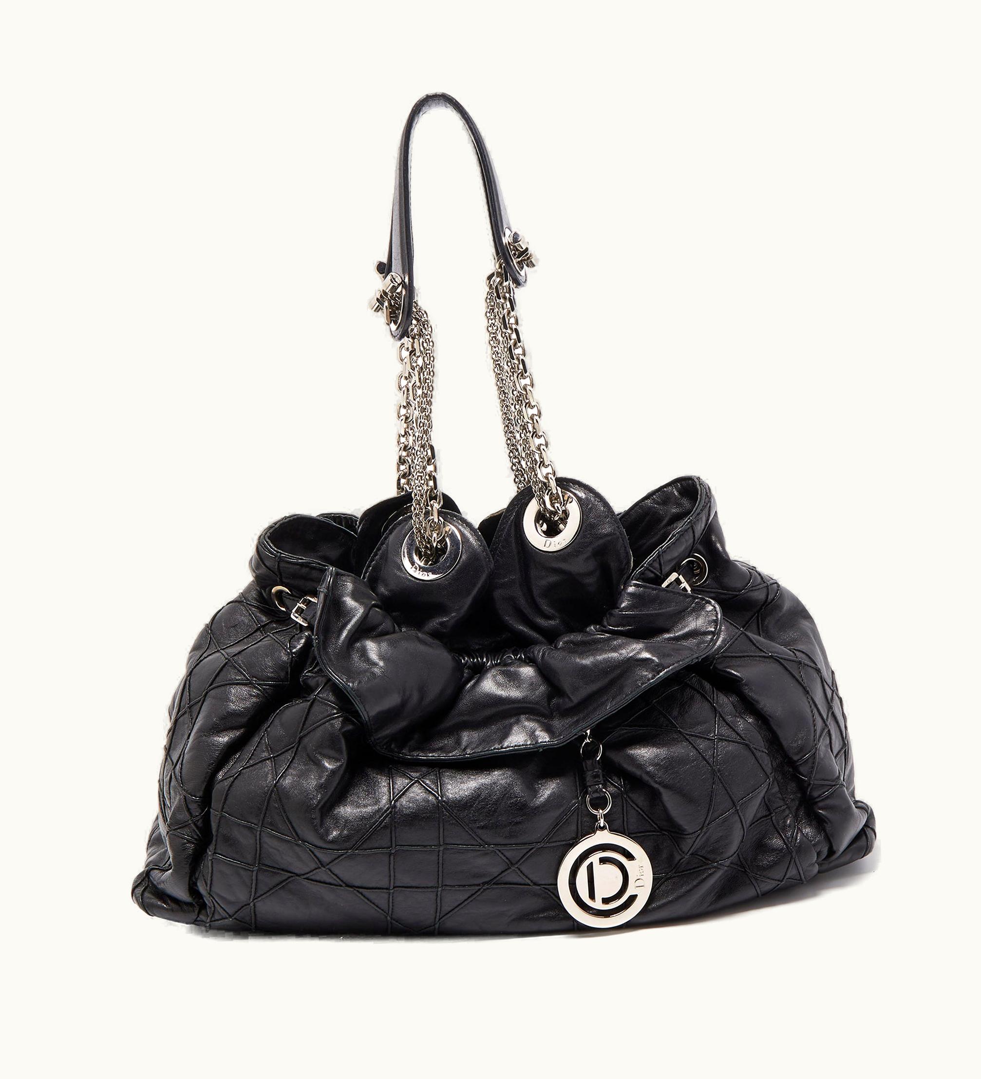 Dior DIOR Le Trente Hobo Black Leather Luxury Handbag