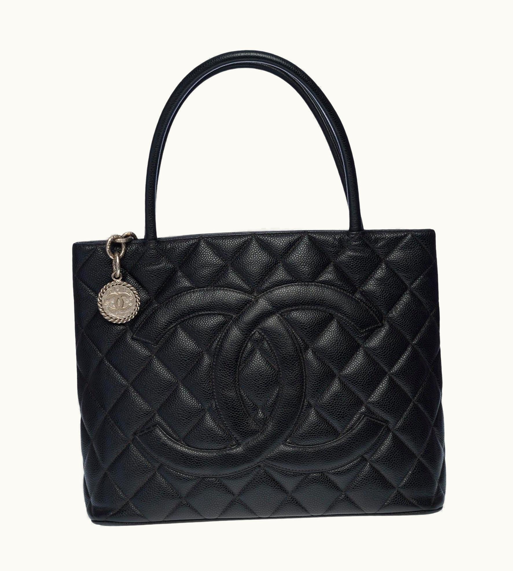 Chanel Chanel Beautiful Cabas Medallion Bag In Black Caviar Leather