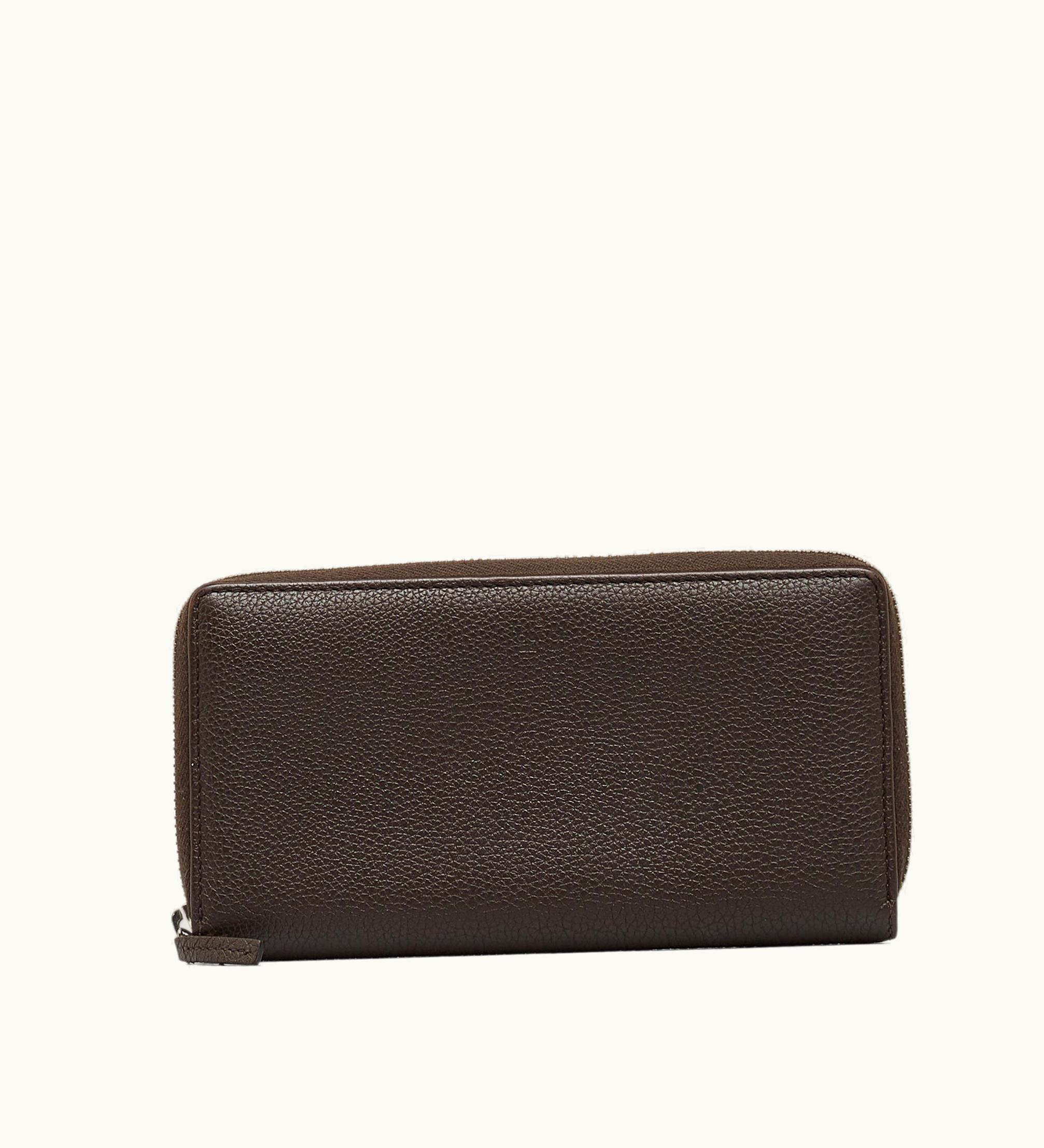 Gucci GUCCI Leather Zip-Around Long Wallet Black