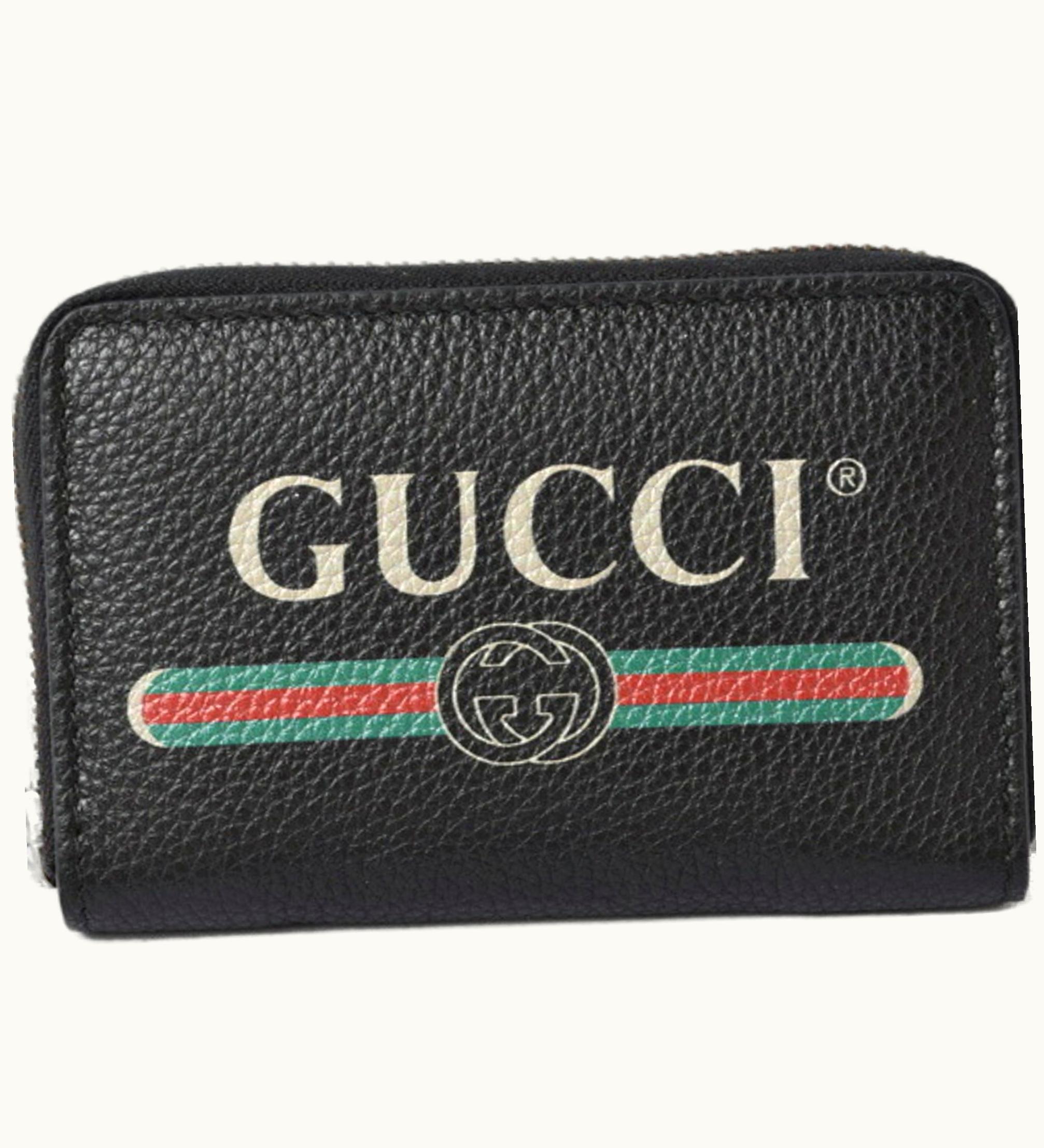 Gucci Gucci M2203-30-G Unisex Calfskin Coin Purse/Coin Case Black