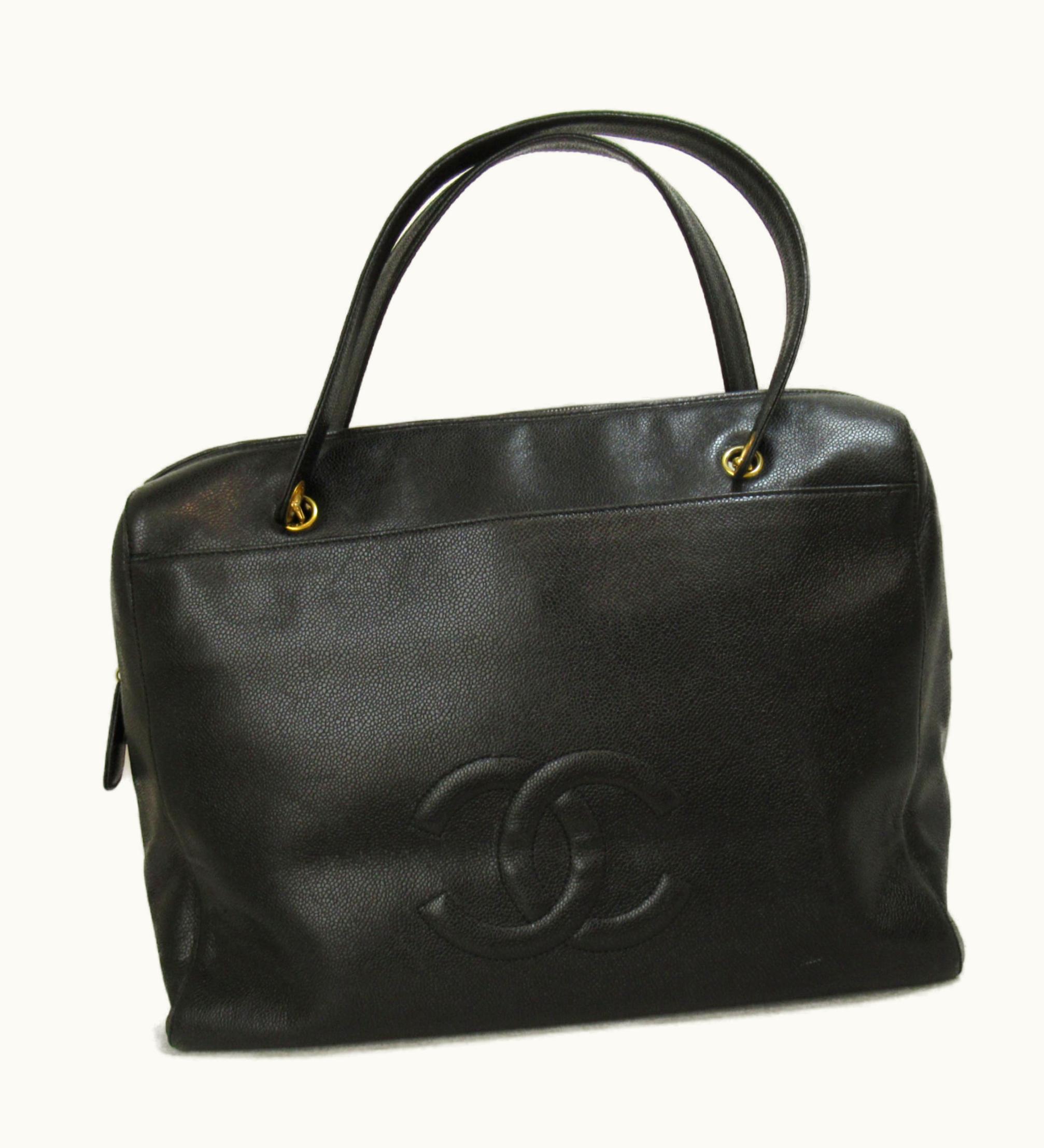Chanel Chanel Tote Bag Black Caviar Skin [Grained Calf]