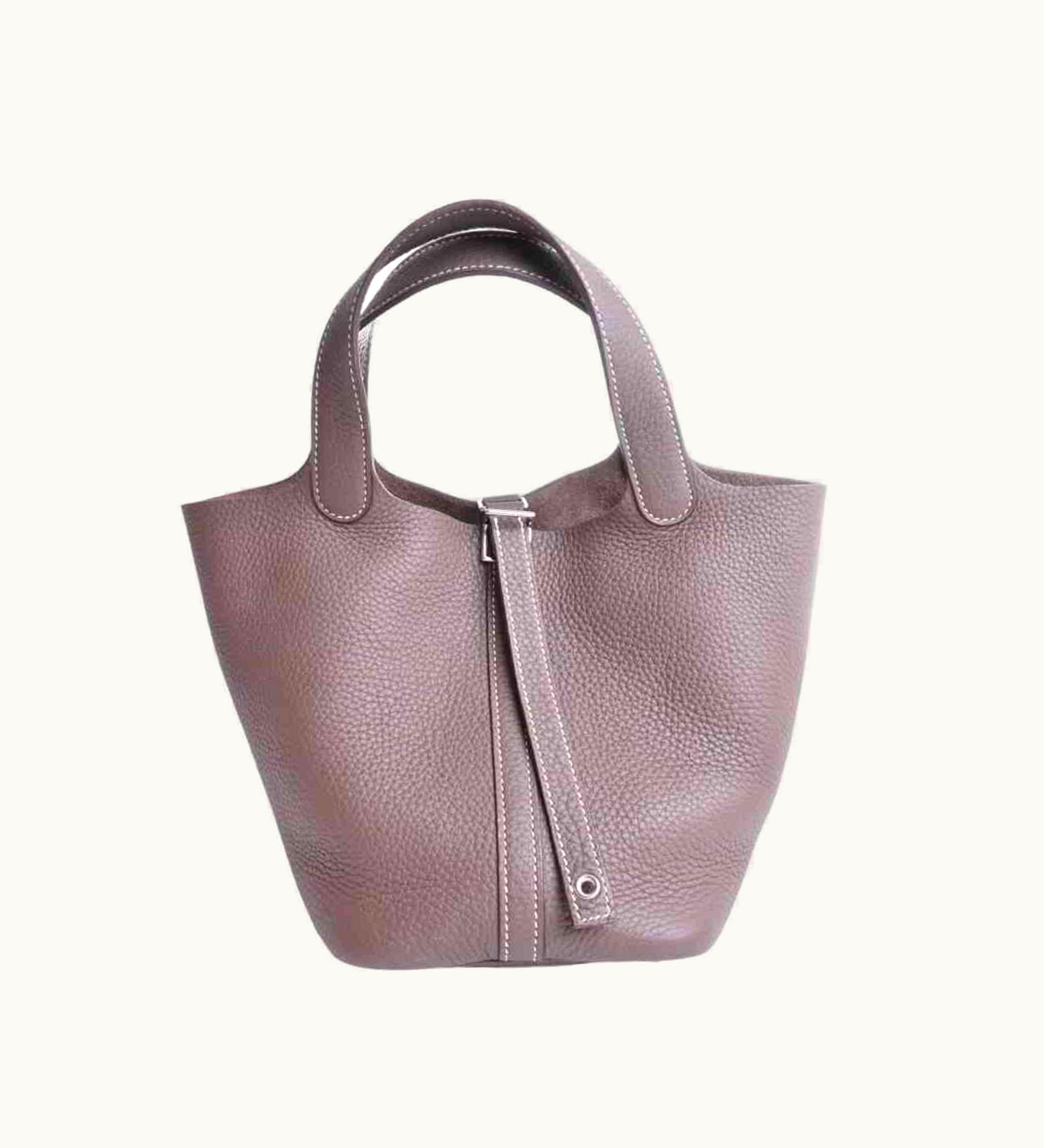 Hermès Hermès Taurillon Clemence Picotin Lock PM Tote Bag Greige