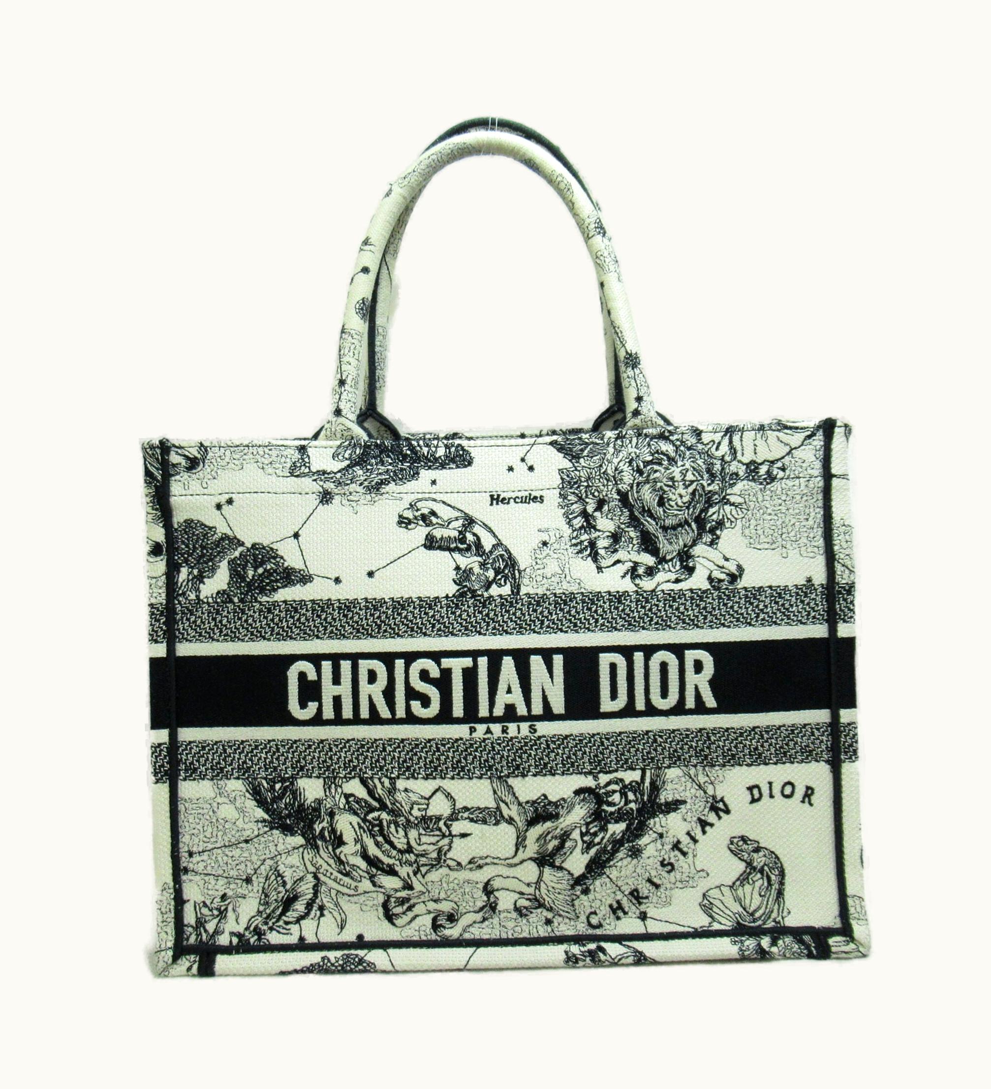 Dior Dior Book Tote Bag Black White Canvas M1296Zrhz_M941