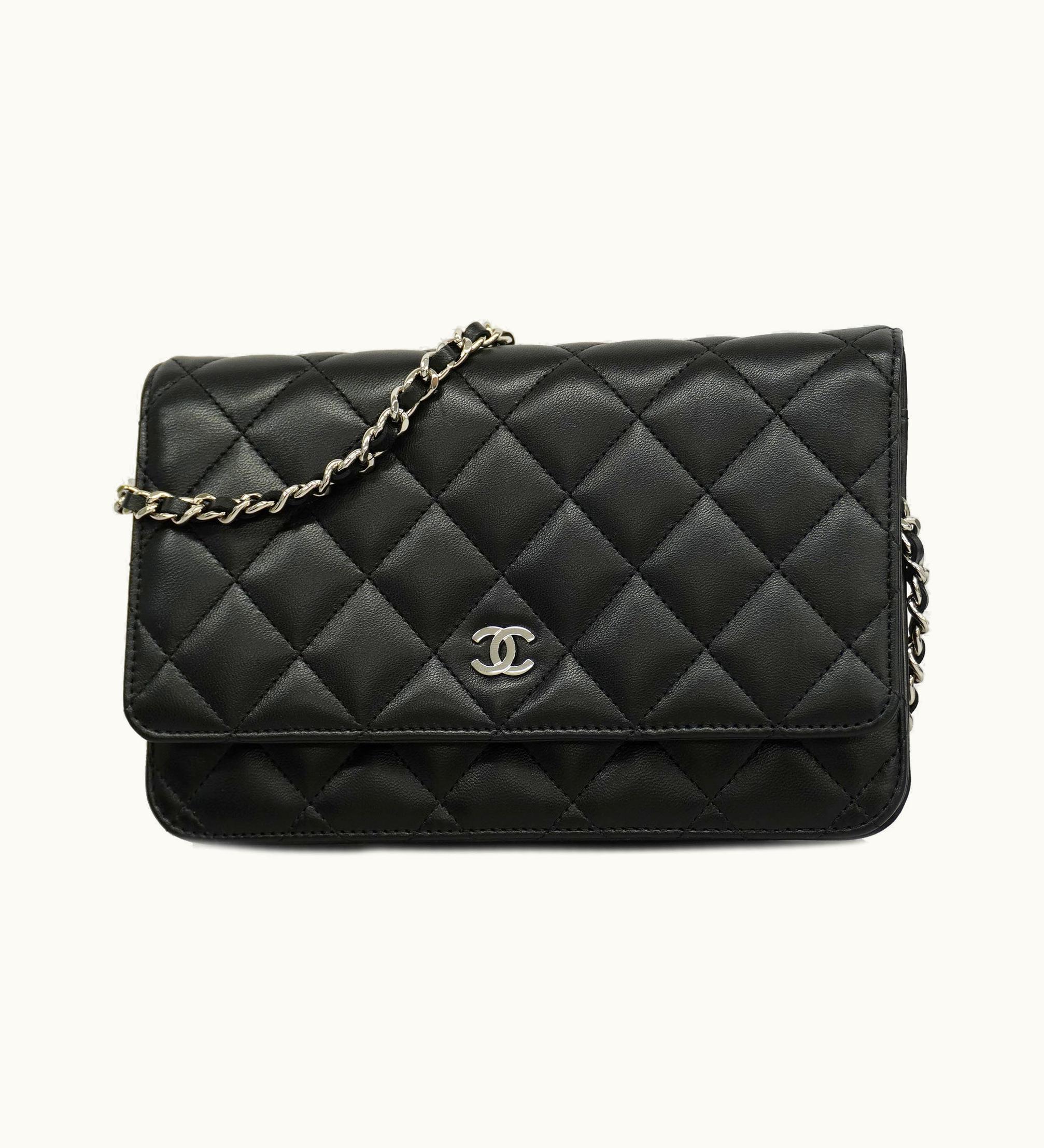 Chanel Chanel Matelasse Chain Shoulder Gold Hardware Women's Lambskin Black