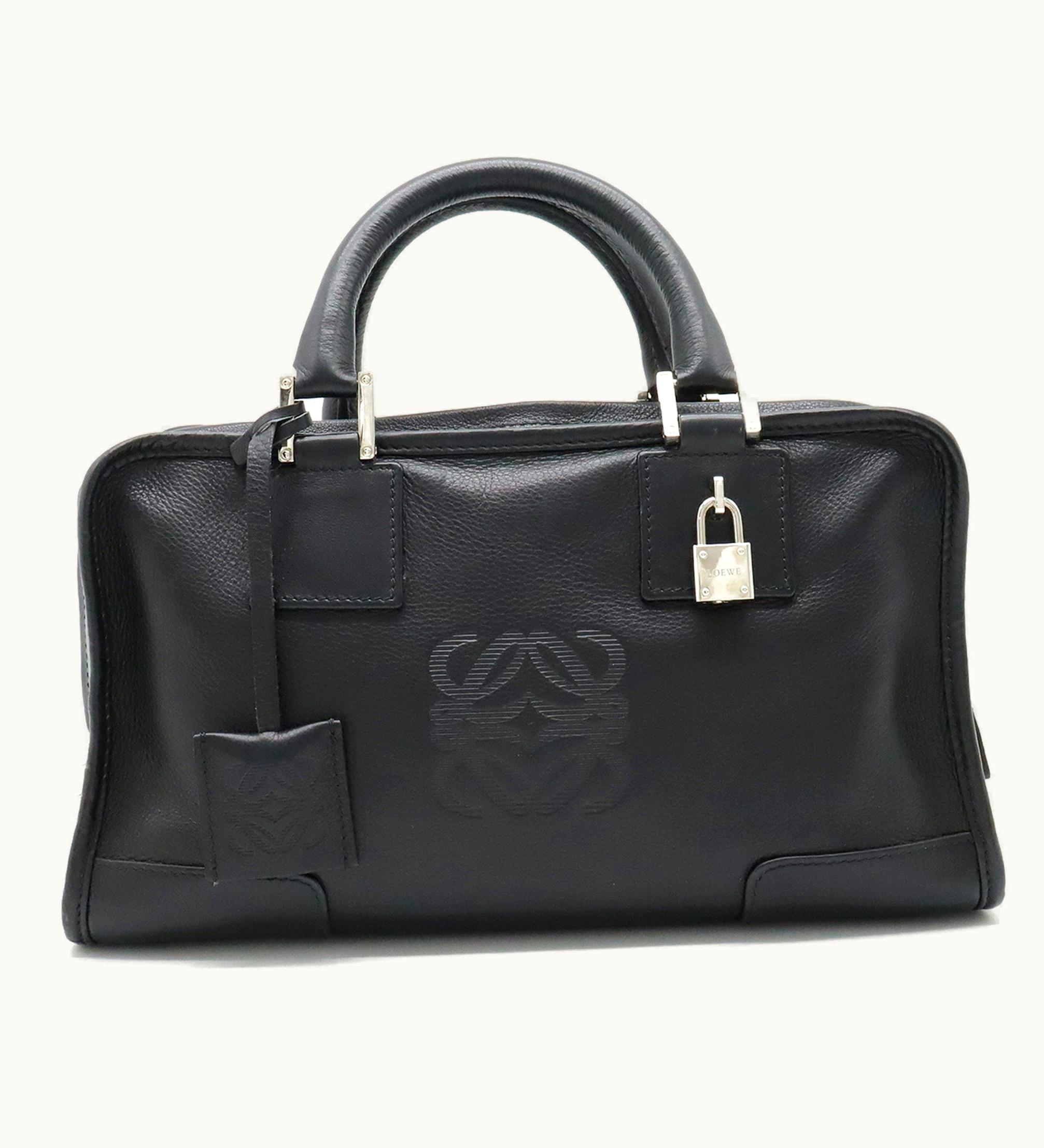 Loewe Loewe Amazona 28 Anagram Handbag Boston Leather Black 311.62.001