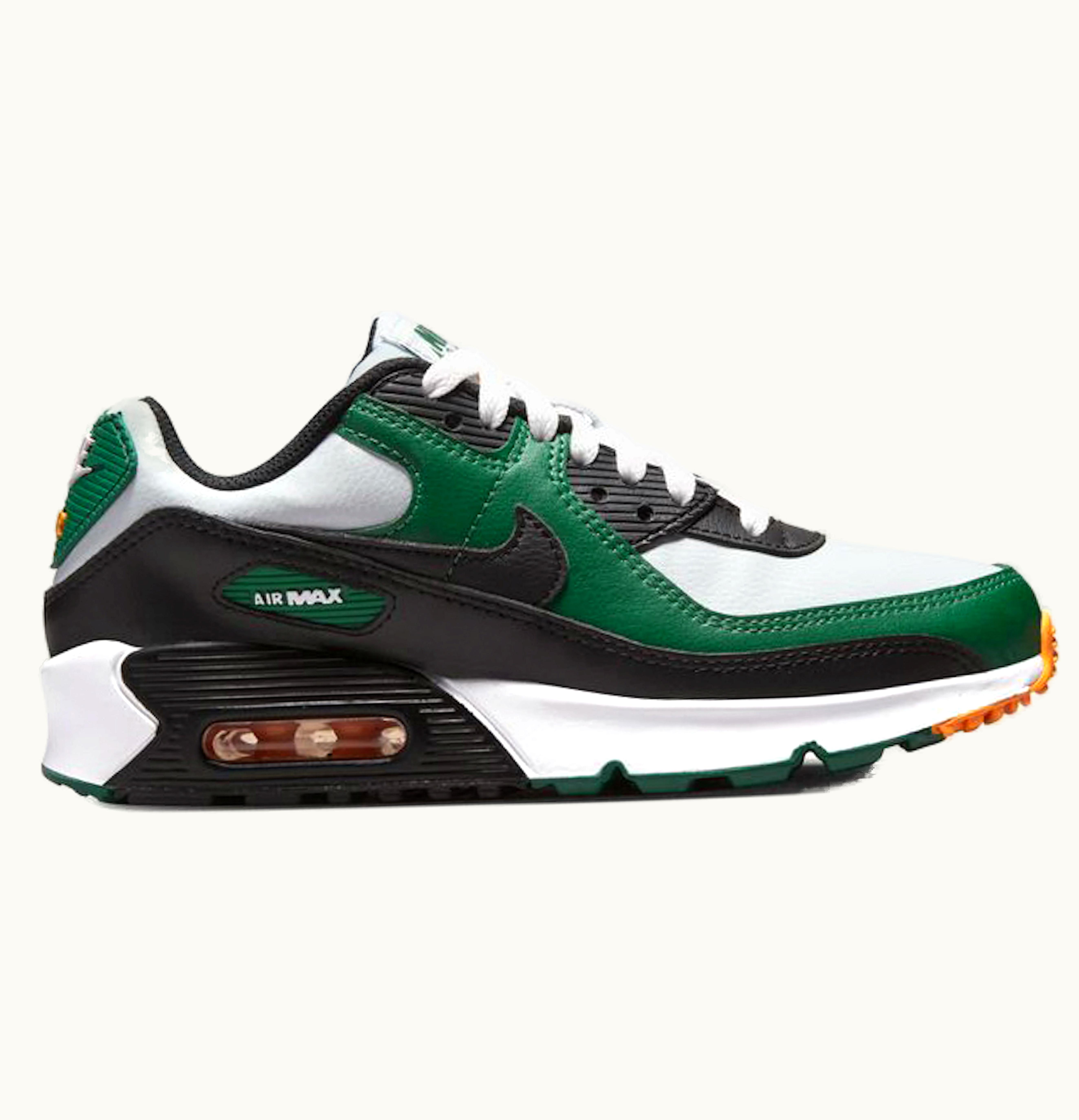 Nike Nike Air Max 90 Leather Pure Platinum Gorge Green GS