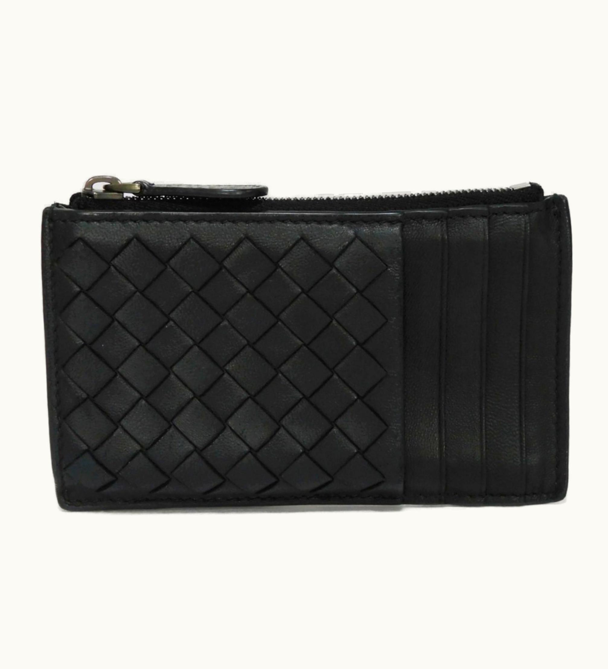 Bottega Veneta Bottega Veneta Bottegaveneta Coin Case Card Holder Nappa Black Intrecciato Nero 577700 V1Eed 1000 Men's Wallet