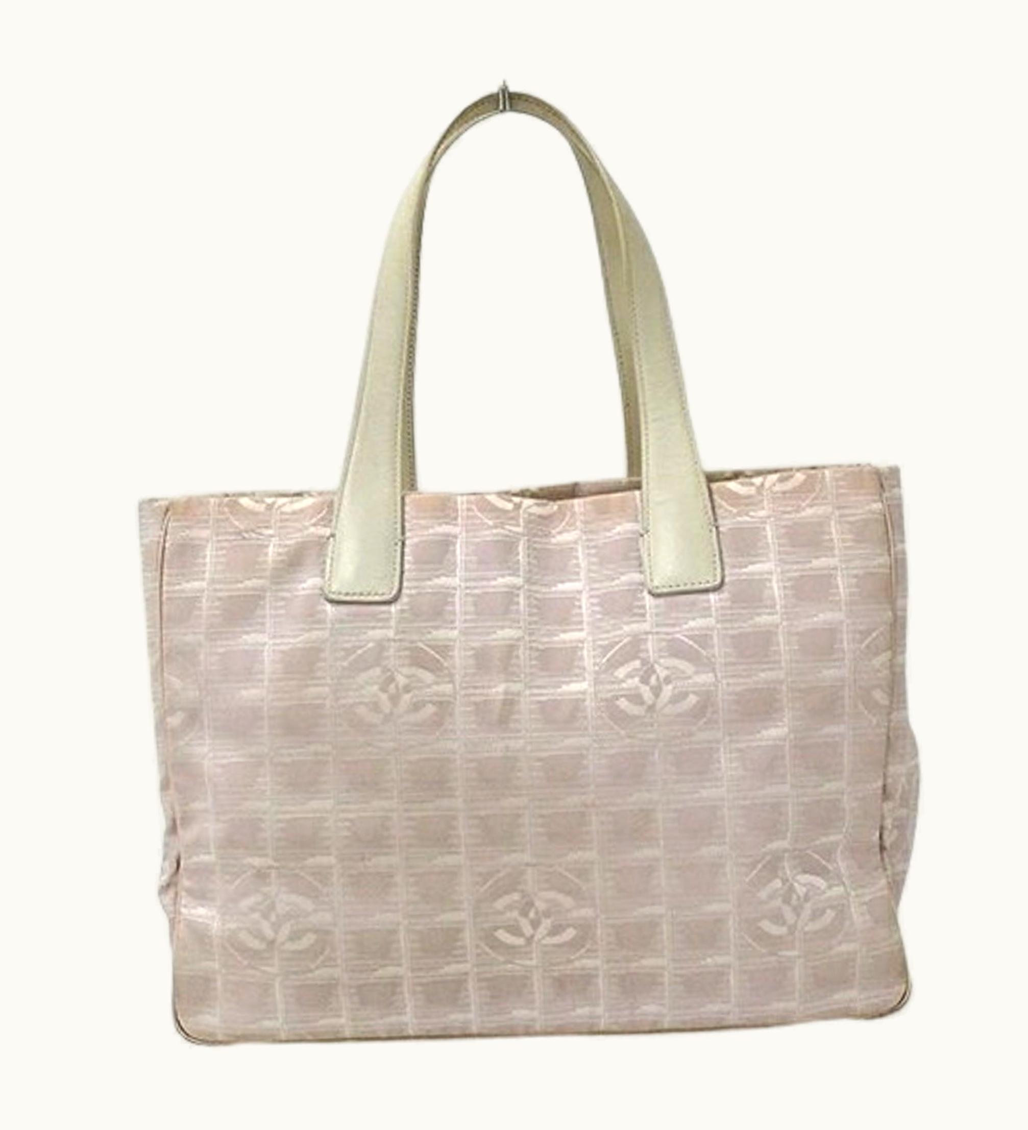 Chanel Chanel Bag New Tote MM Women's Shoulder Nylon Pink