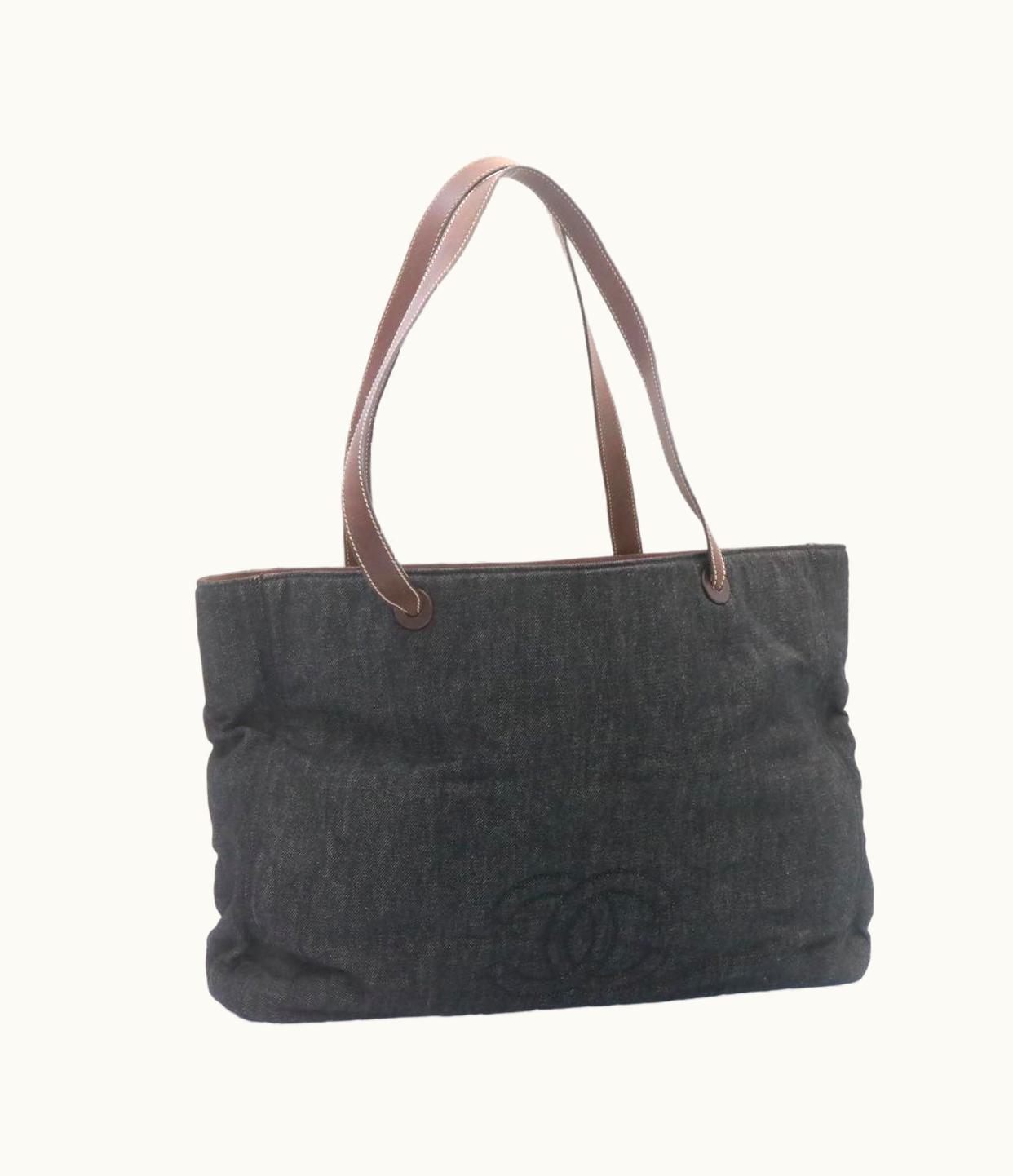 Chanel Chanel Coco Mark Tote Bag Canvas Black CC