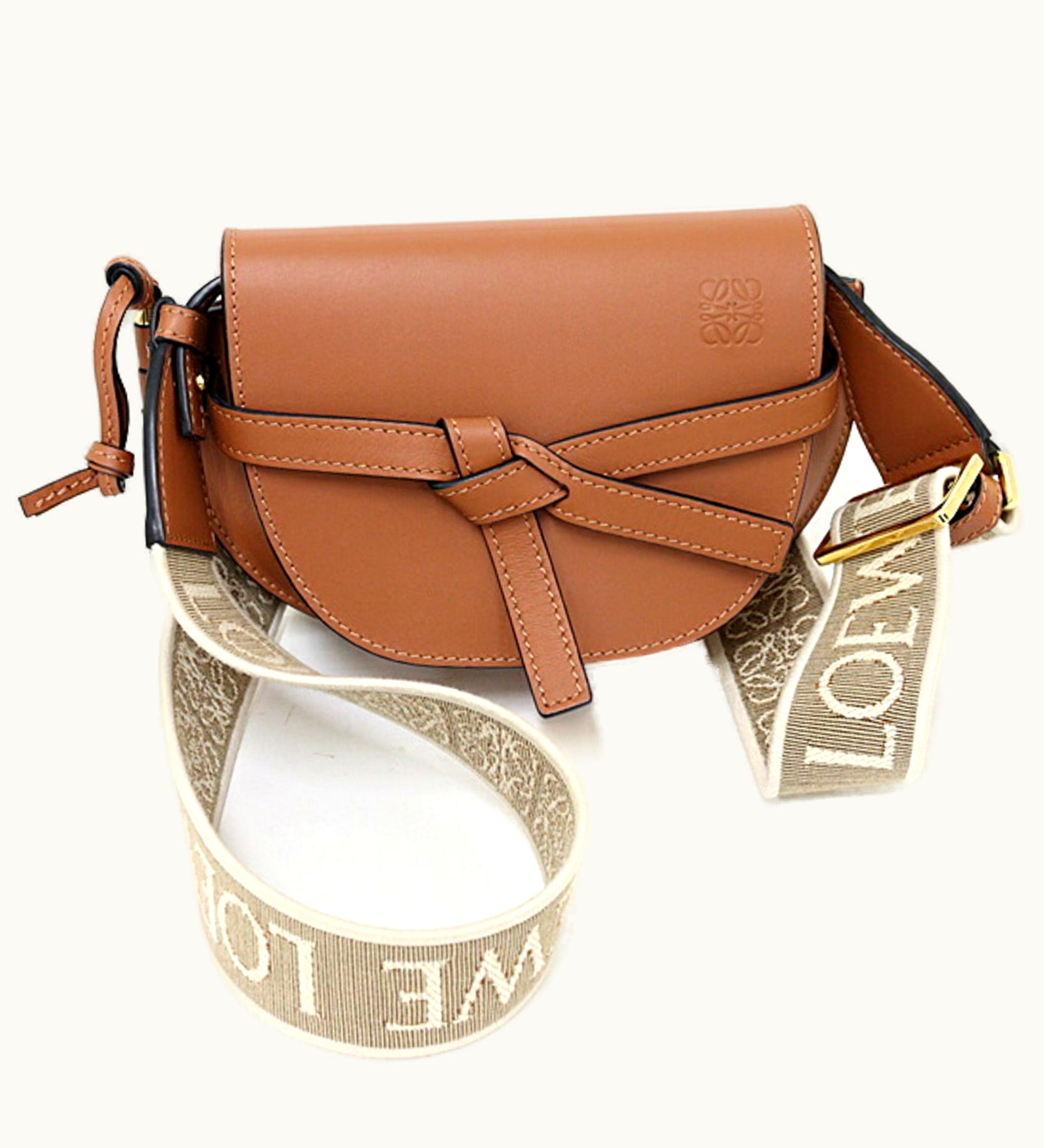 Loewe LOEWE Gate Dual Bag Shoulder A650N46X13 Calf Leather Brown