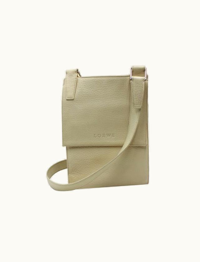 Loewe Loewe Ivory Grained Leather Sling Bag