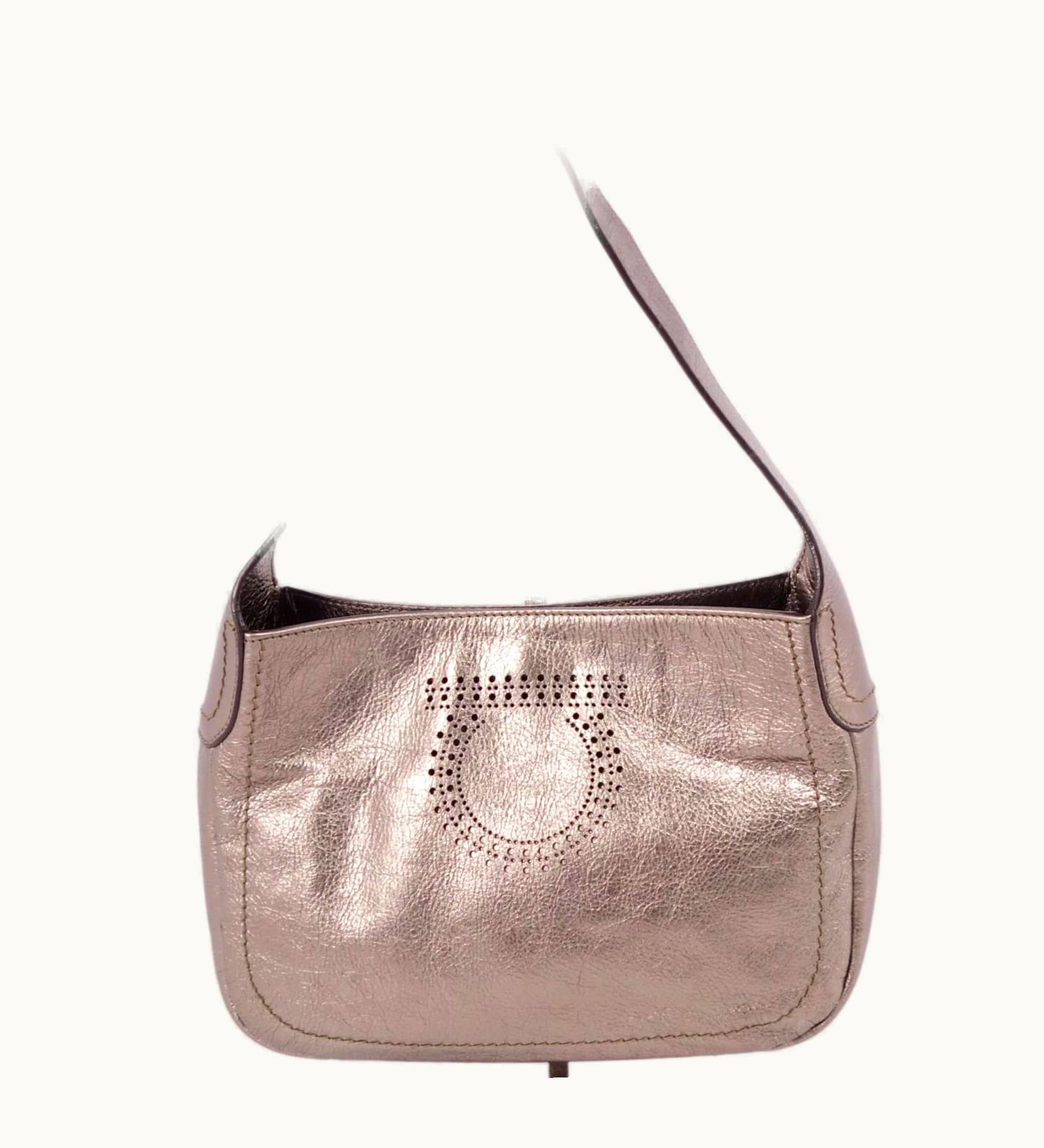 Salvatore Ferragamo Salvatore Ferragamo Bag Handbag Shoulder Leather Women's Champagne Gold