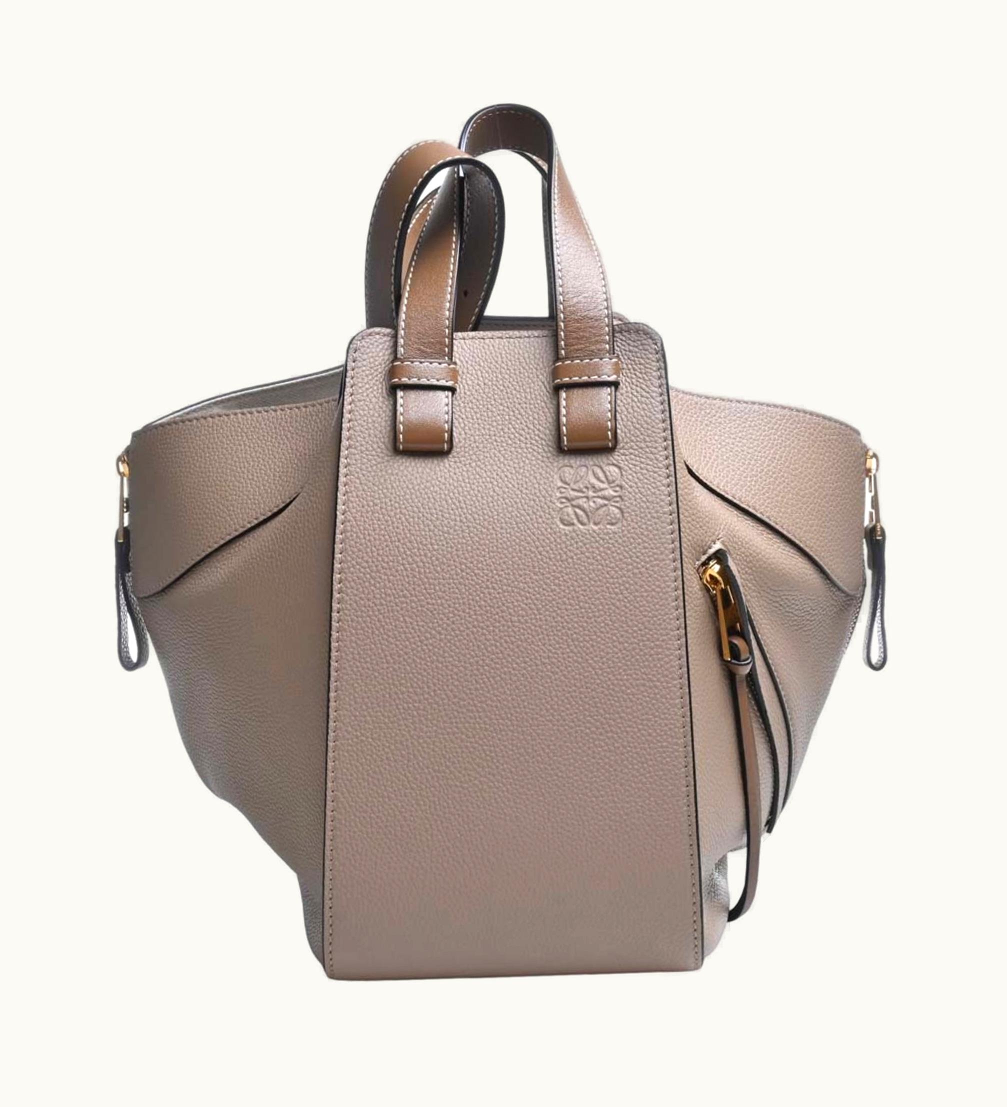 Loewe Loewe Leather Hammock Small 2Way Handbag 38712Kbn60 Beige Ladies