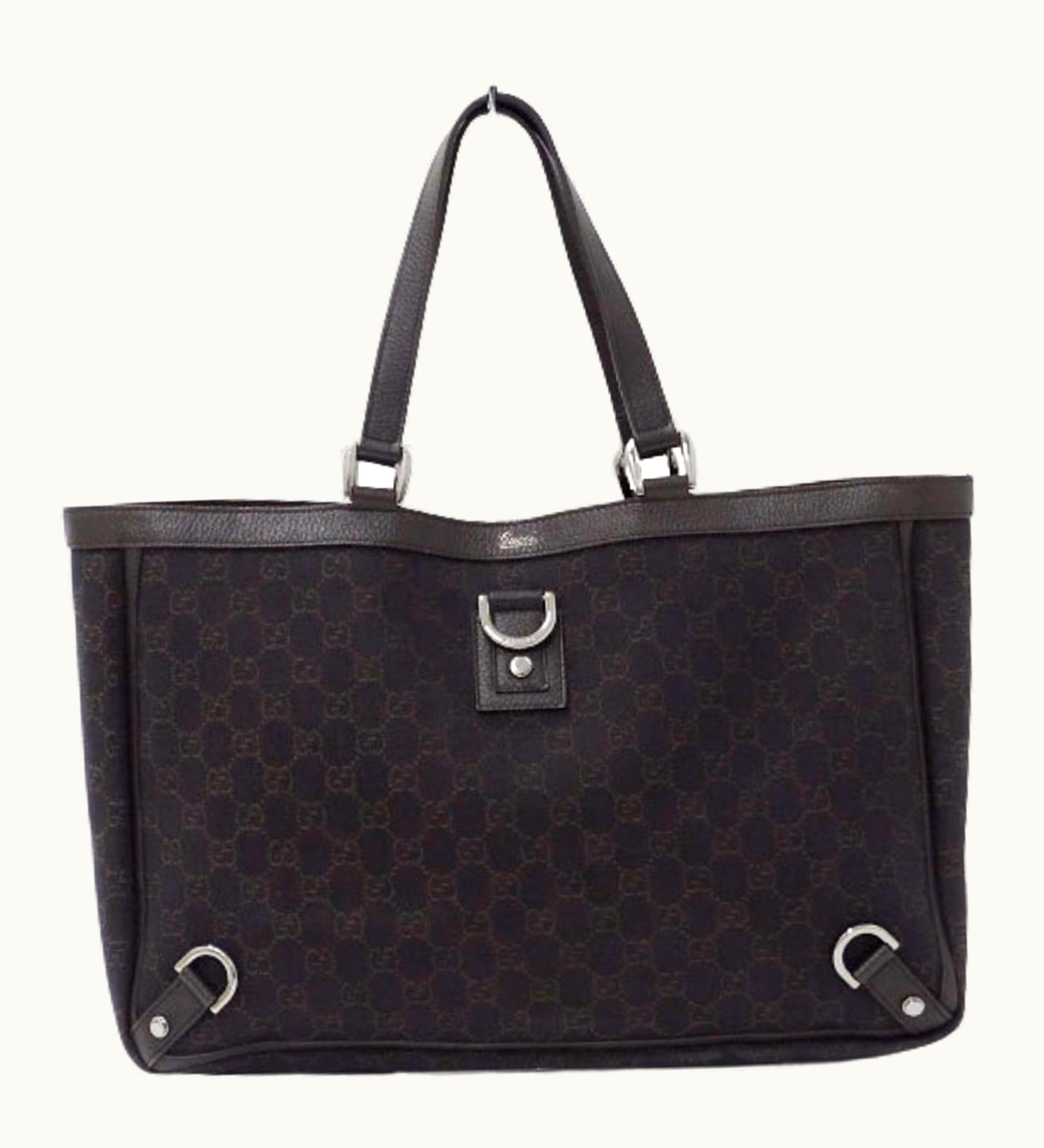 Gucci Gucci Bag Ladies Tote Shoulder GG Canvas 293580 Dark Brown