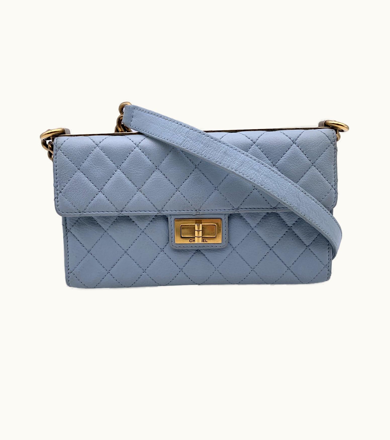 Chanel Chanel Reissue Shoulder Bag Light Blue Diamond Quilted