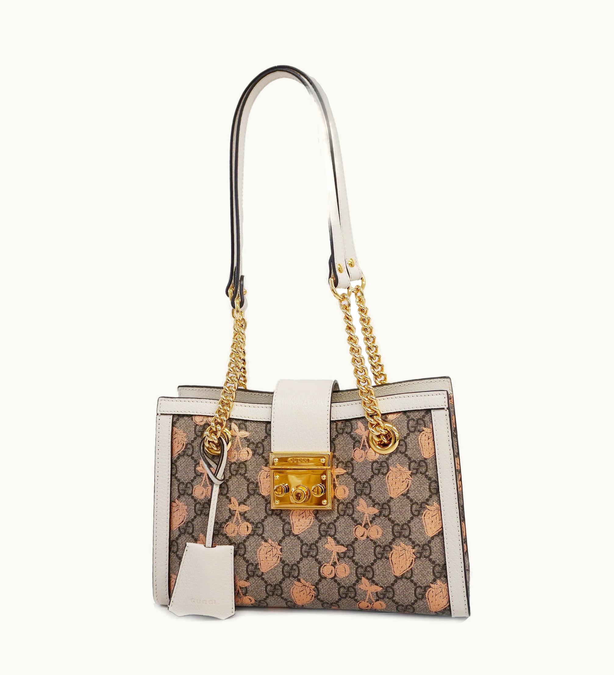 Gucci Gucci Padlock Shoulder Bag 498156 Women's GG Supreme, Leather Shoulder Bag